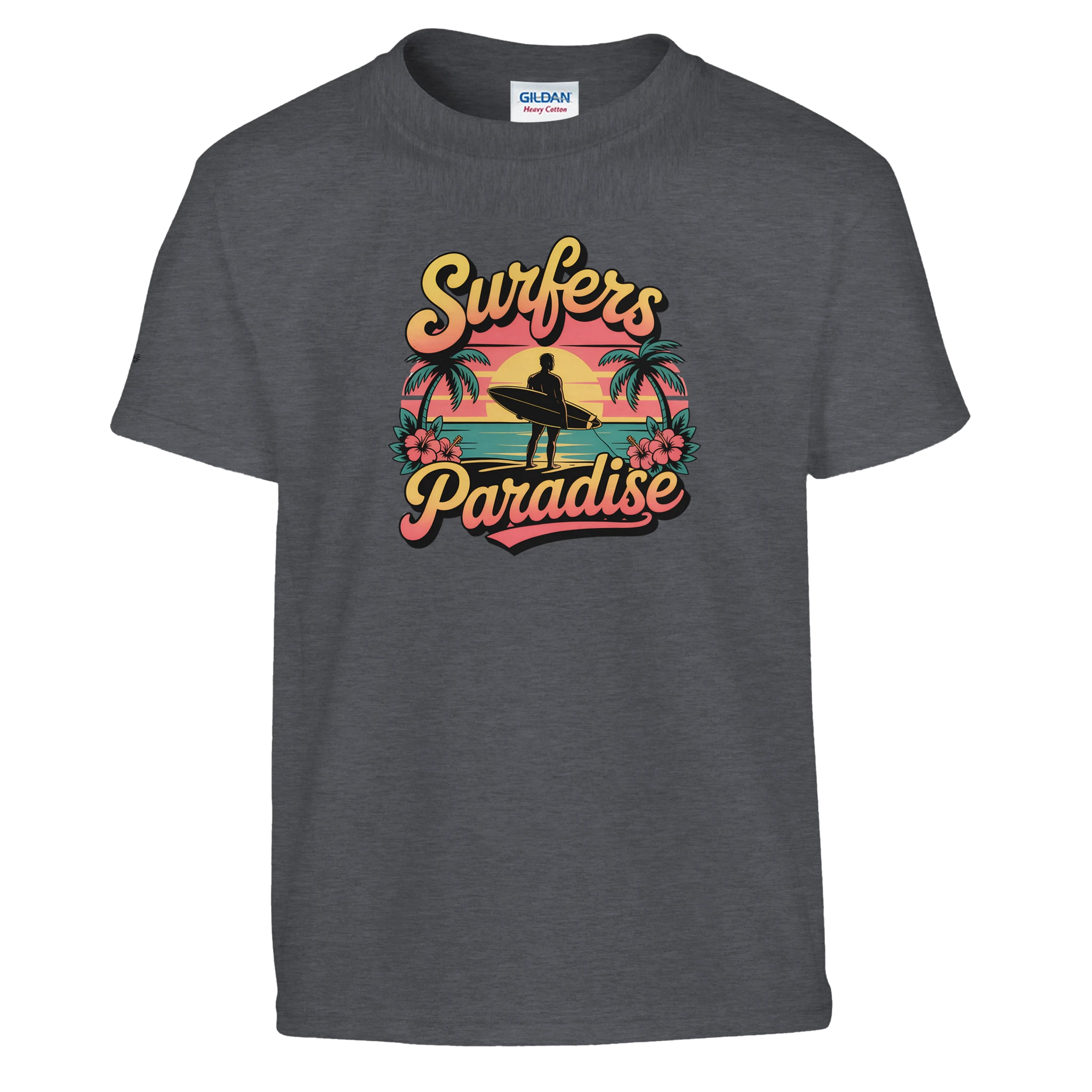 Little Surfer Beach Kids T-Shirt color view - All Teez