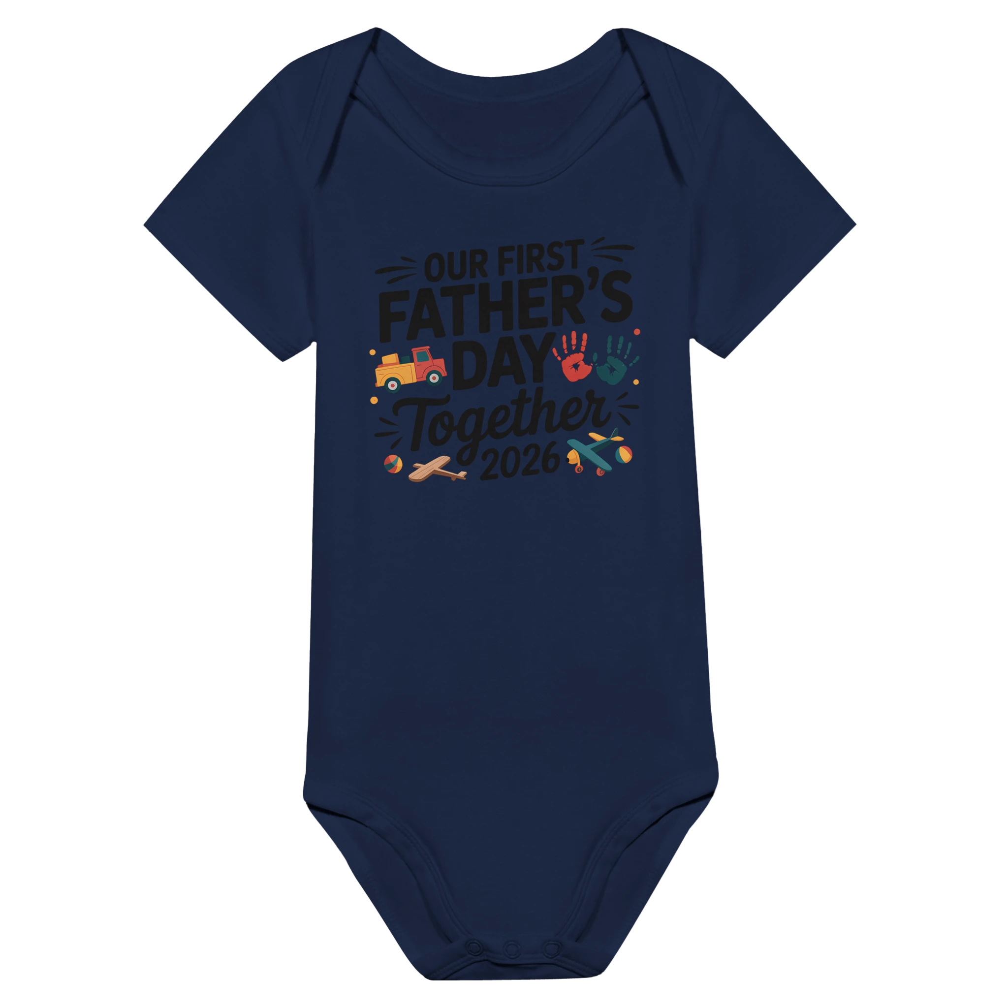Baby Boy and Me First Fathers Day Onesie color view - All Teez