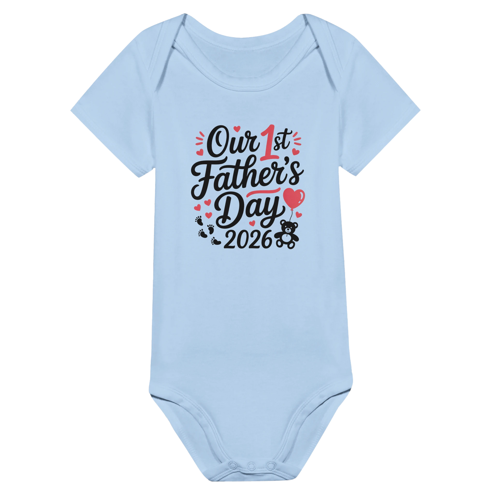 First Fathers Day Baby Onesie detail - All Teez