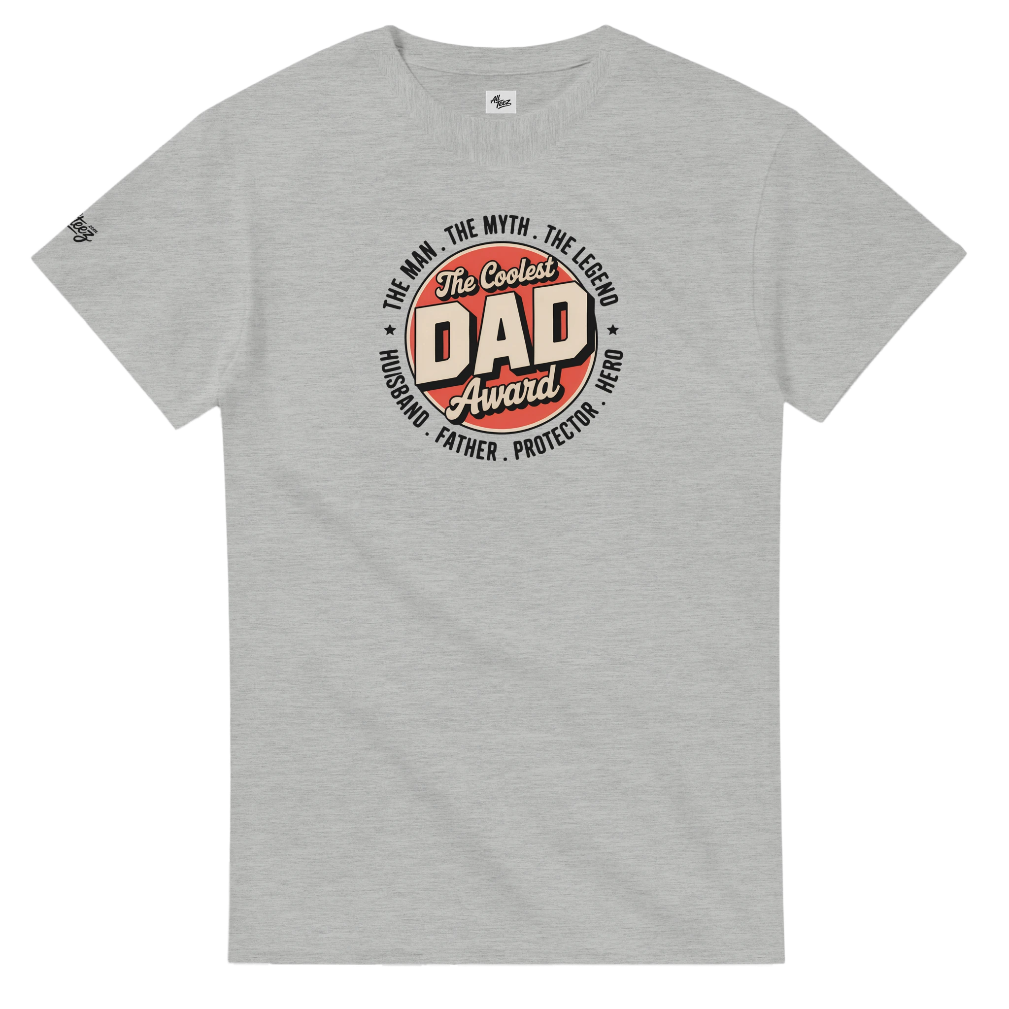 Coolest Dad Award T-Shirt mockup view - All Teez