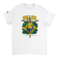 Brazil 5x champions vintage soccer graphic tee - Summer 2026 yellow Seleção design