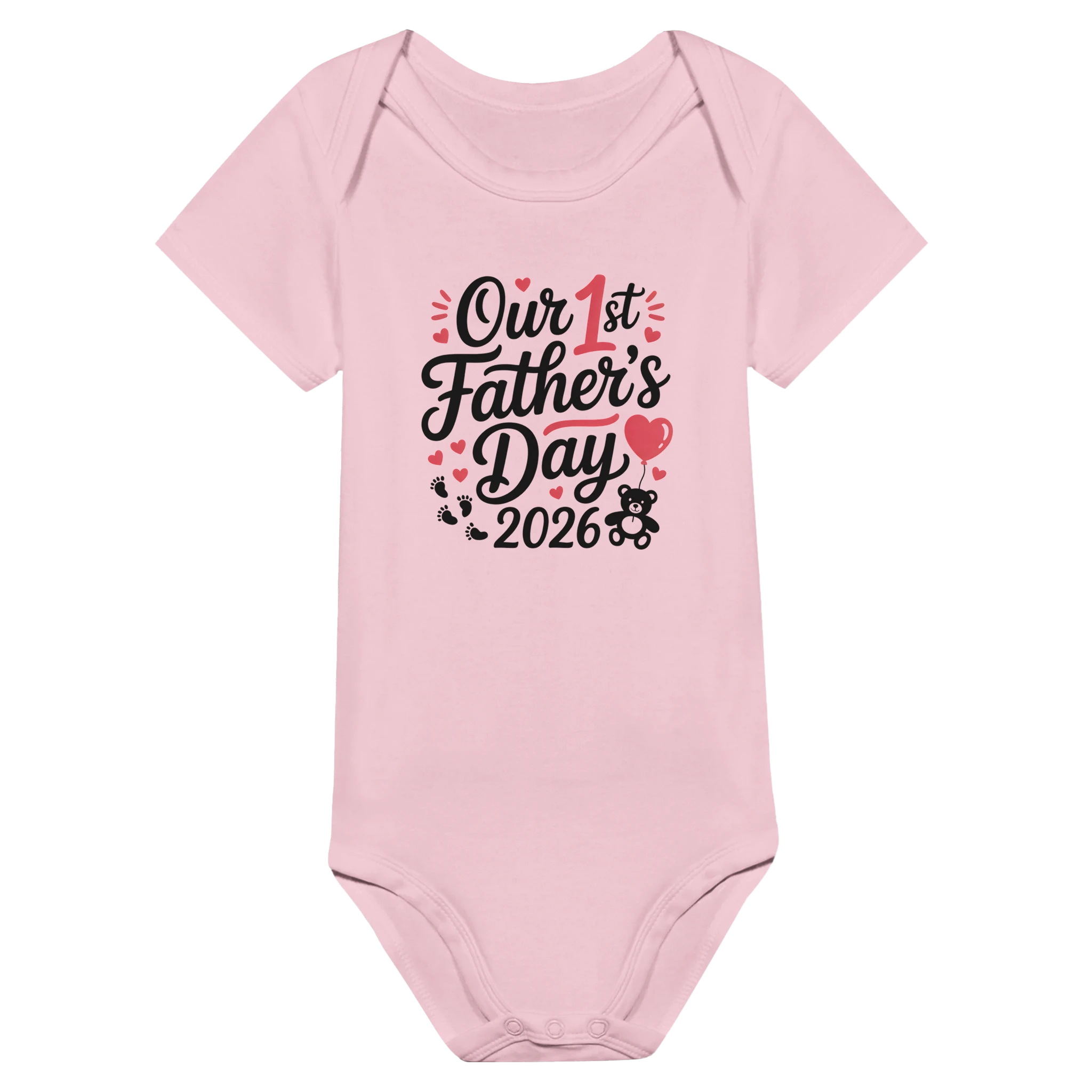 First Fathers Day Baby Onesie graphic design - All Teez