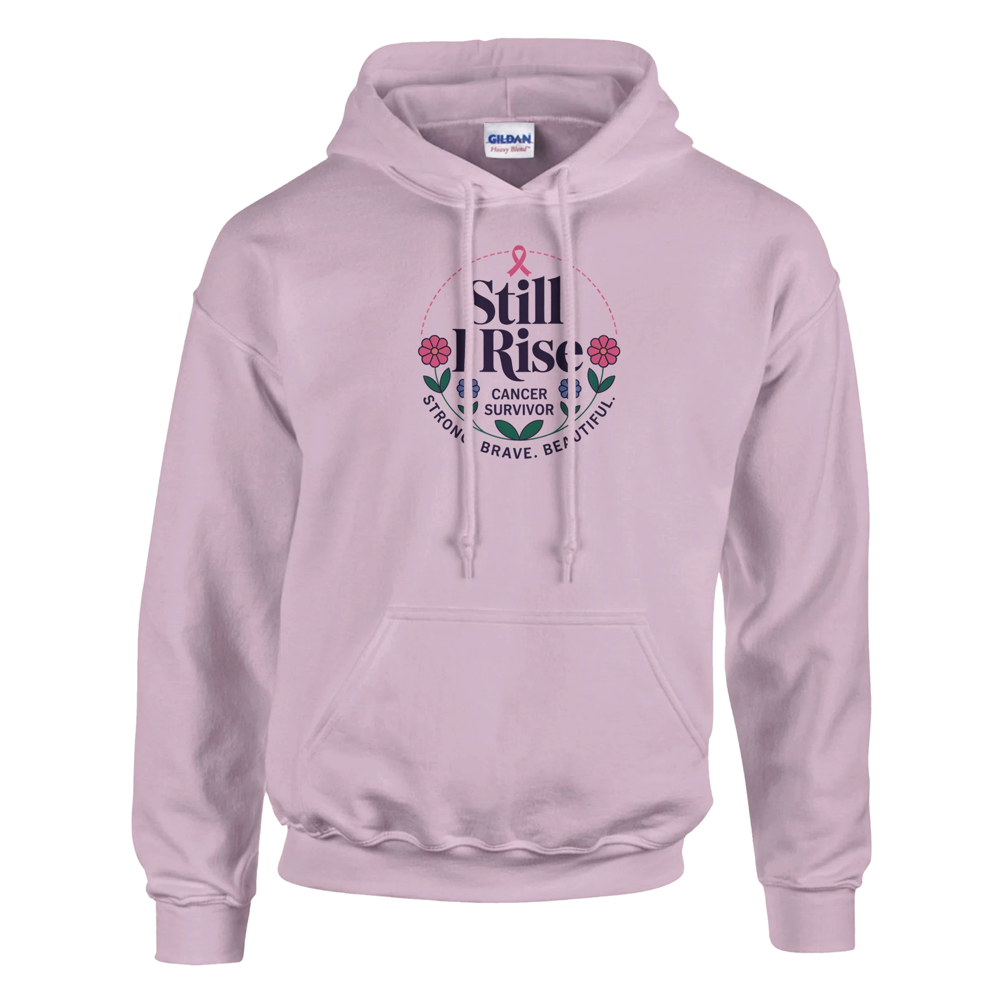 Cancer Survivor Hoodie back view - All Teez