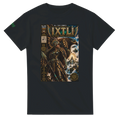 “Ixtli and Kauhtlan Eagle Order Leader comic cover graphic tee from The Olinka Chronicles featuring futuristic warrior armor and giant eagle companion”