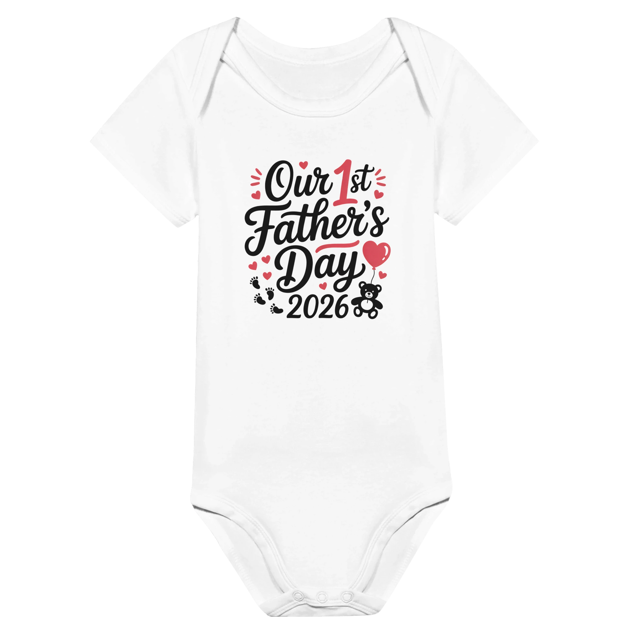First Fathers Day Baby Onesie Proud Dad Announcement Bodysuit - All Teez