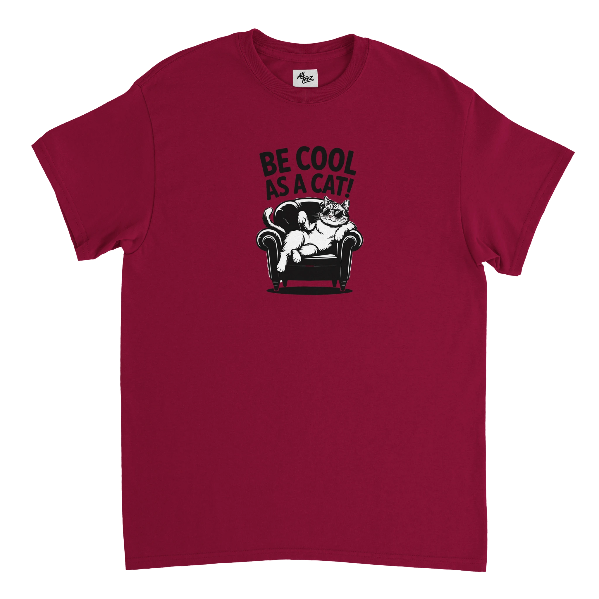 Calm Cool Collective Cat T-Shirt Relaxed Fit Cotton - All Teez