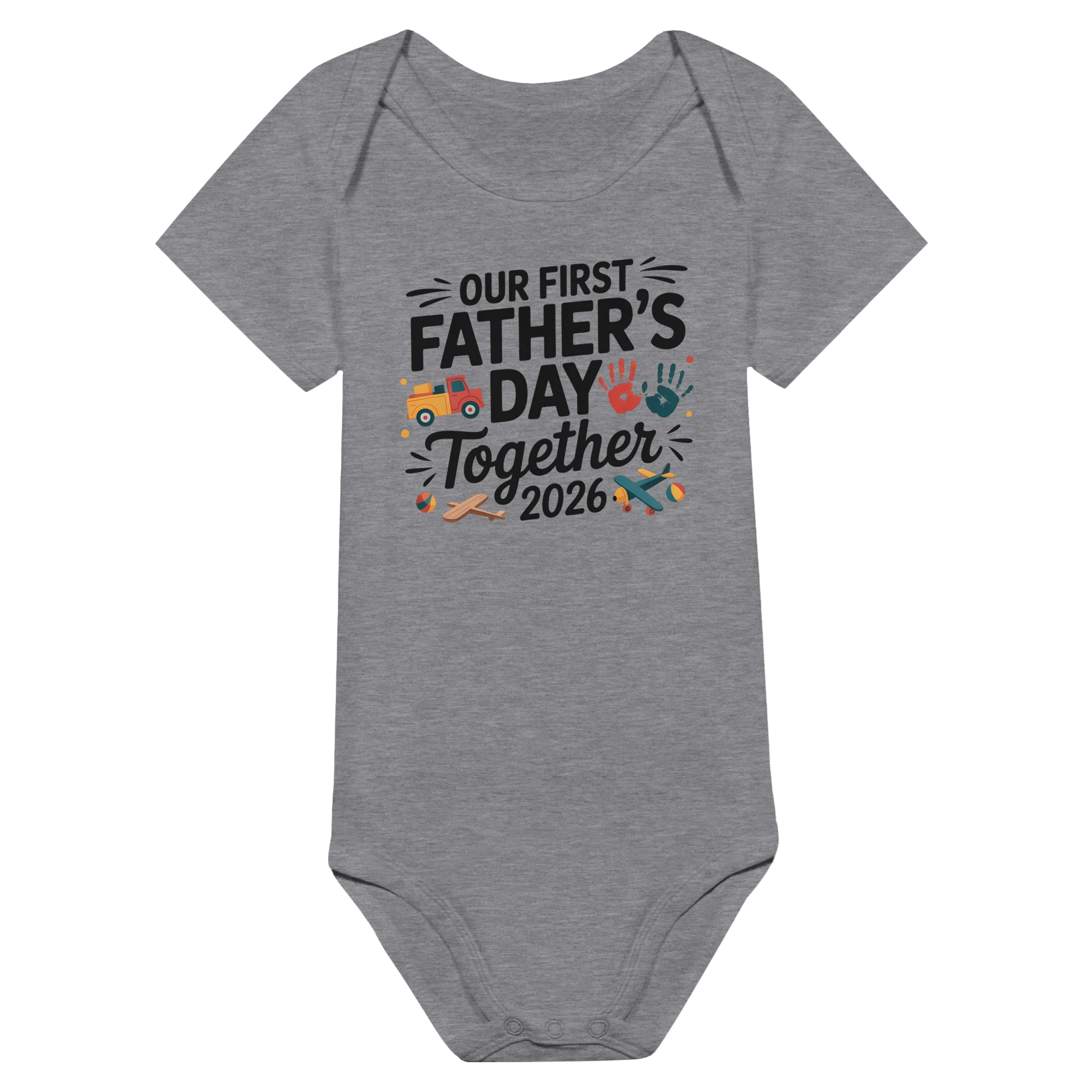 Baby Boy and Me First Fathers Day Onesie flat lay - All Teez