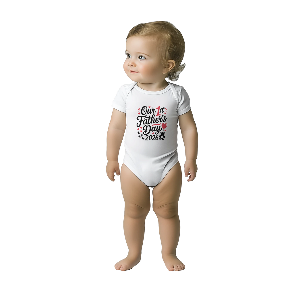 First Fathers Day Baby Onesie size guide - All Teez