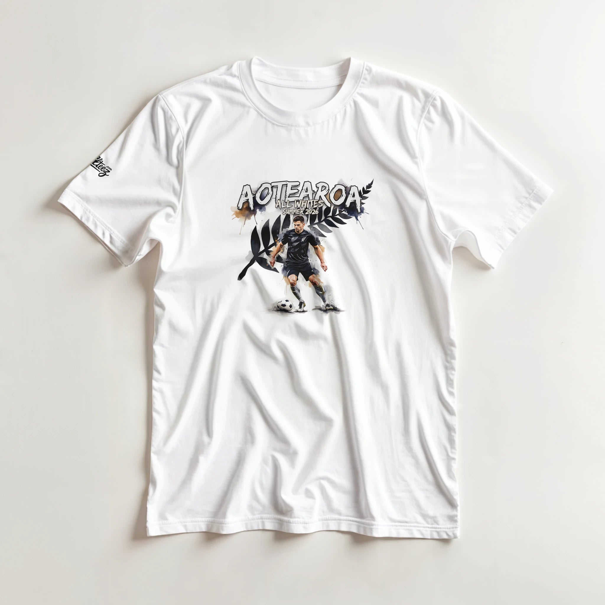 Ivory Coast soccer Les Elephants watercolor graphic tee - orange green white Summer 2026 design