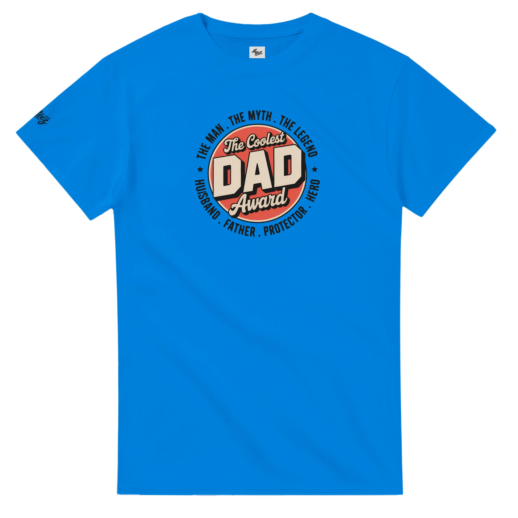 Coolest Dad Award T-Shirt print close-up - All Teez