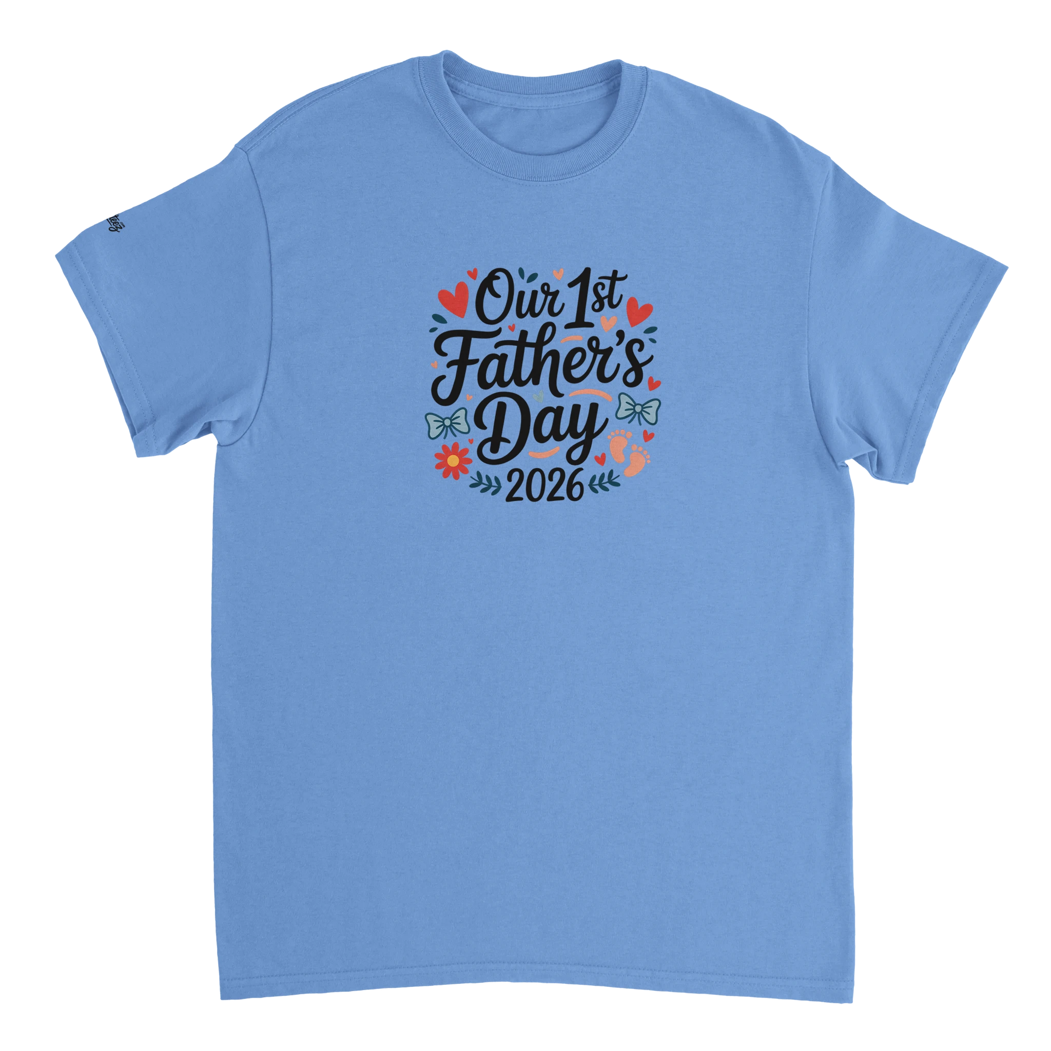 Baby Girl and Dad First Fathers Day T-Shirt color view - All Teez