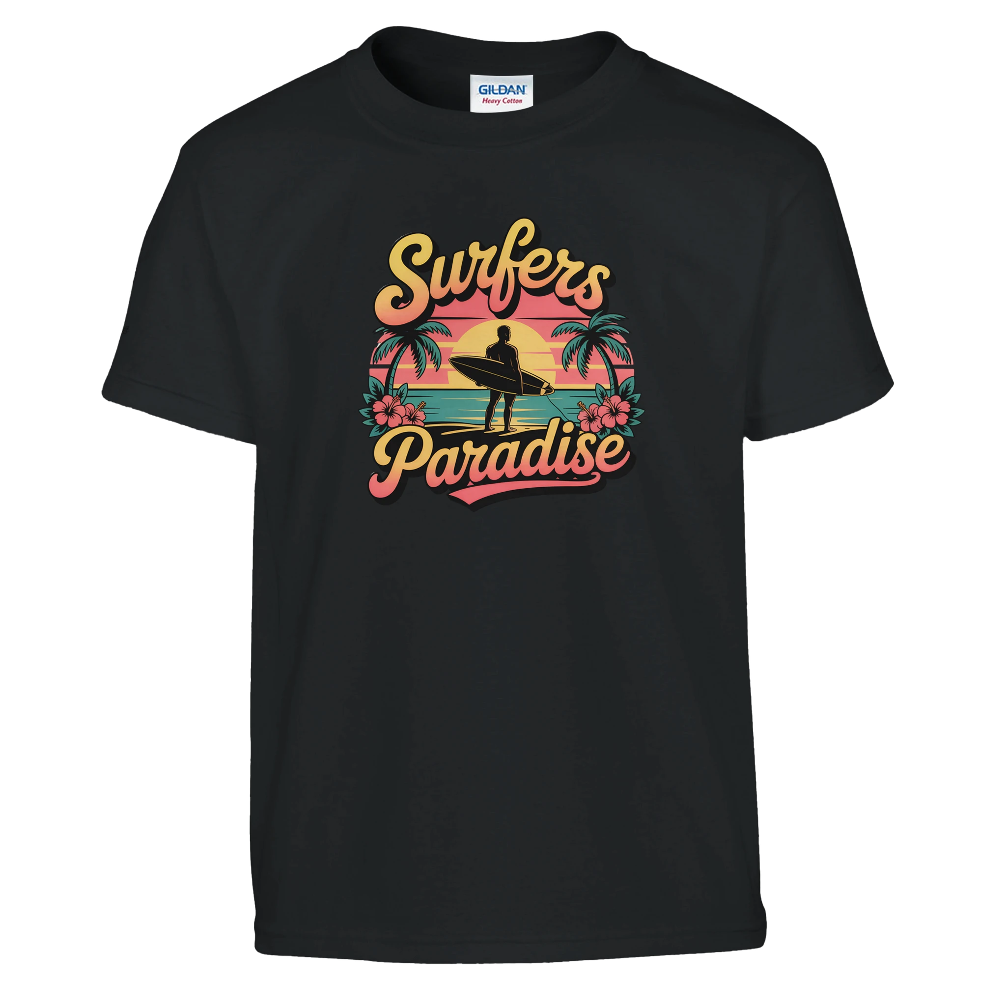 Little Surfer Beach Kids T-Shirt size guide - All Teez