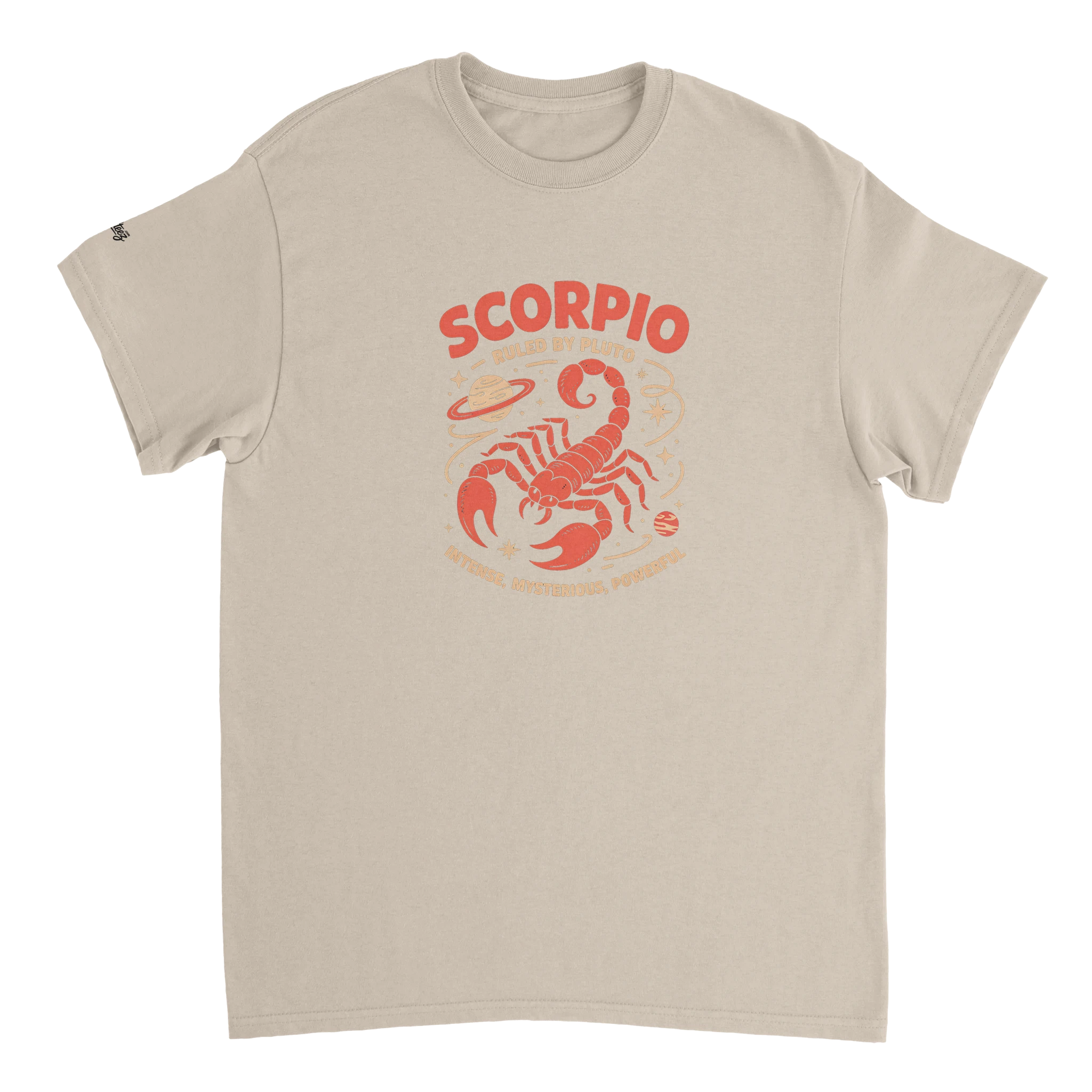Scorpio Zodiac Astrology T-Shirt flat lay - All Teez