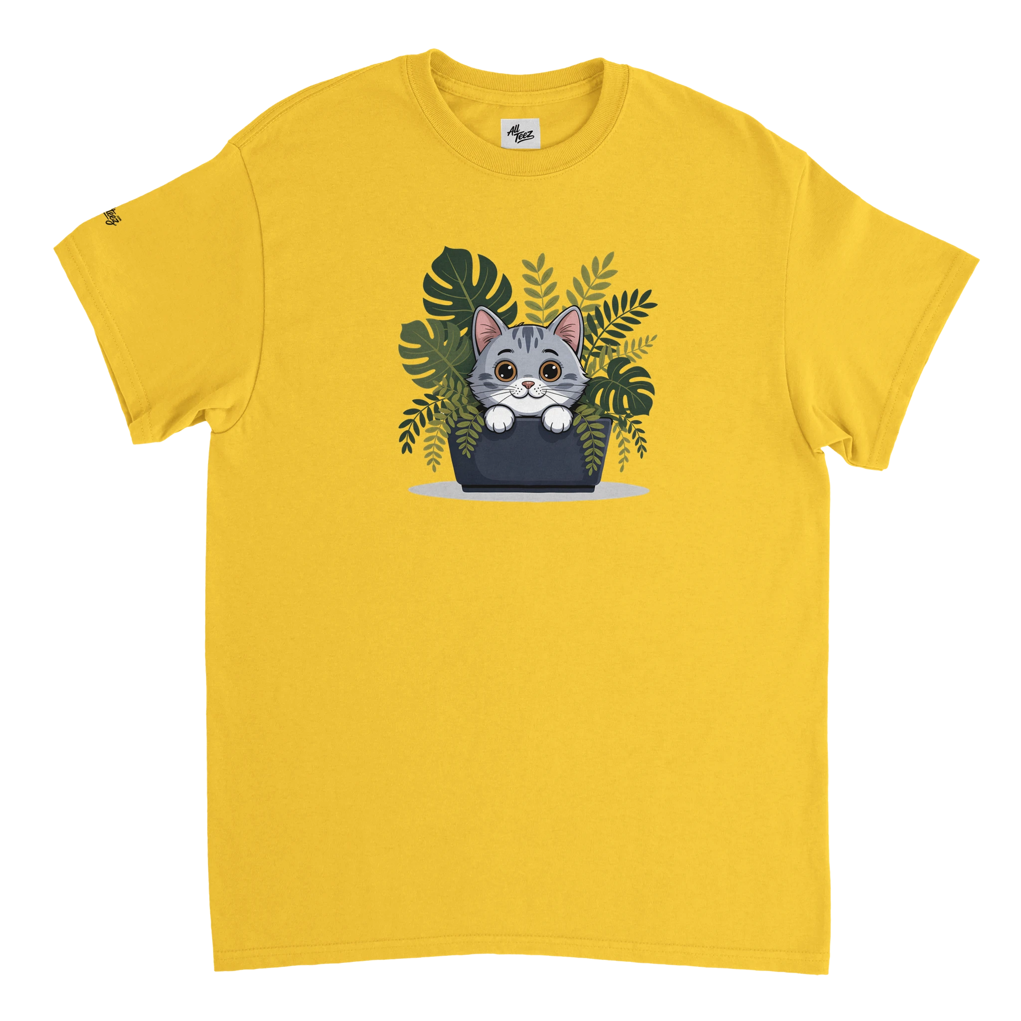 Cat Lover Furry Companion T-Shirt flat lay - All Teez