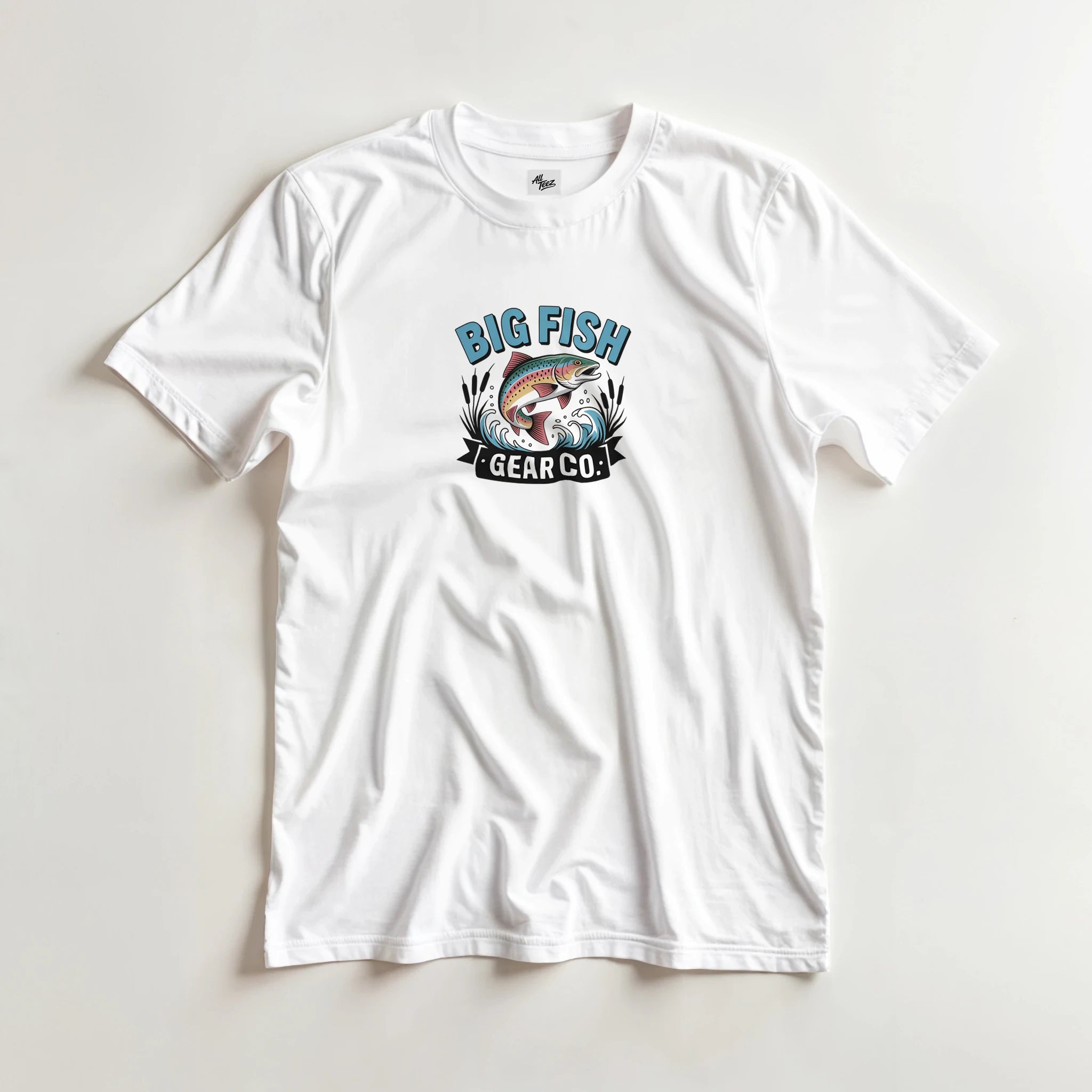 Catch of the Day Fishing T-Shirt flat lay - All Teez
