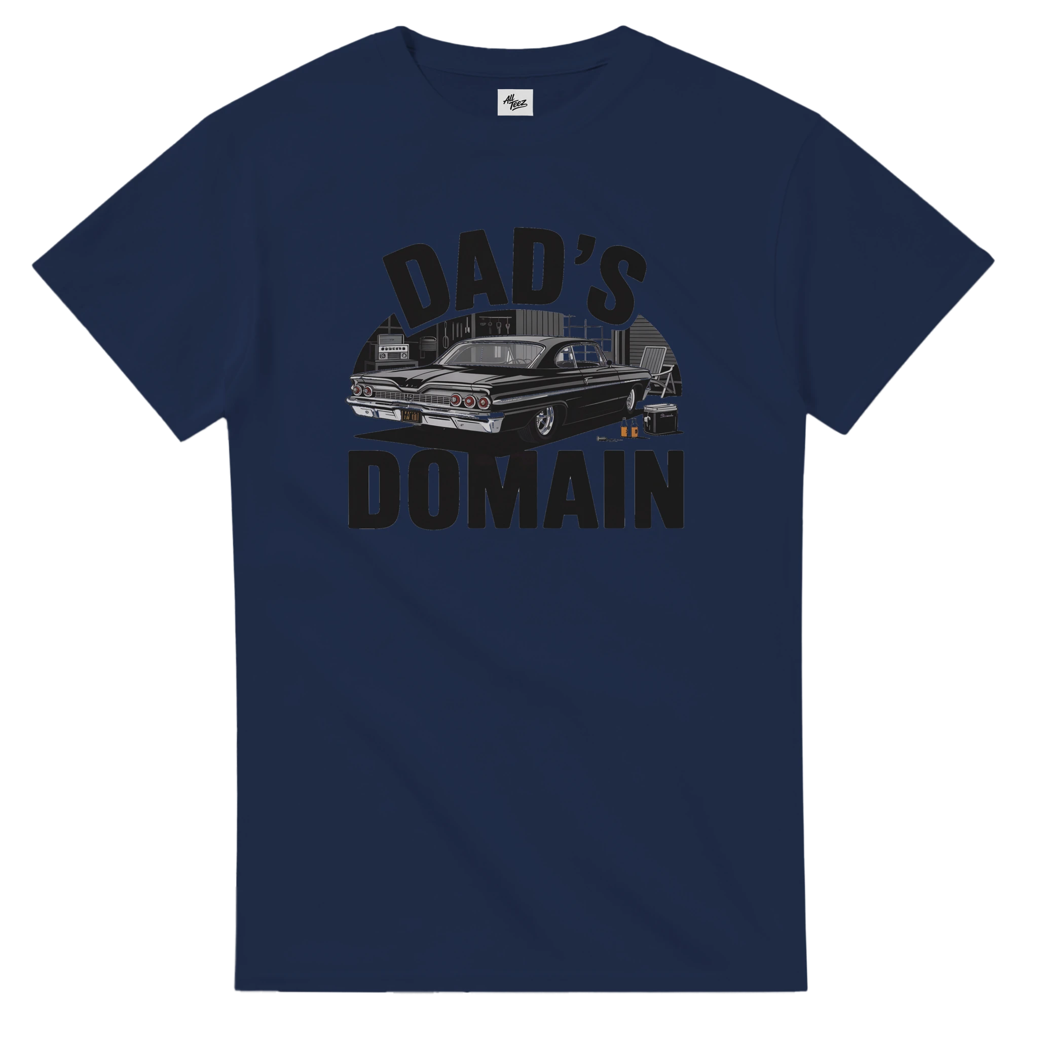 Dads Garage Man Cave T-Shirt detail - All Teez