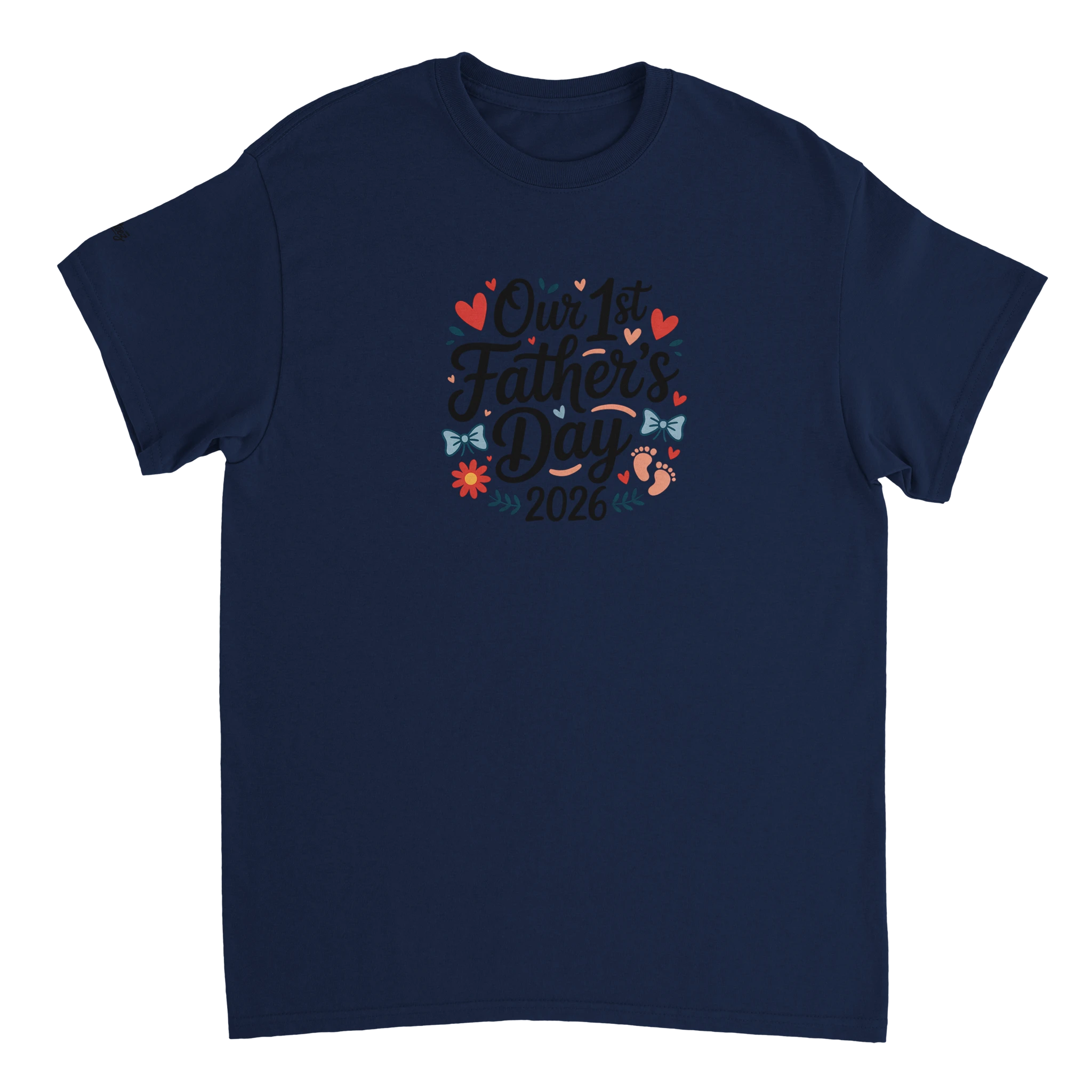 Baby Girl and Dad First Fathers Day T-Shirt size guide - All Teez