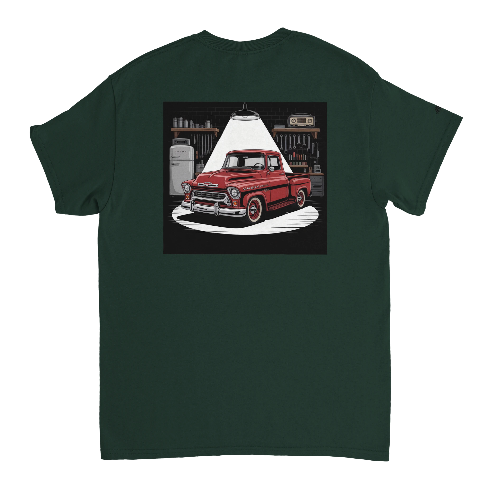 Classic 1950 Chevy C10 Truck T-Shirt flat lay - All Teez