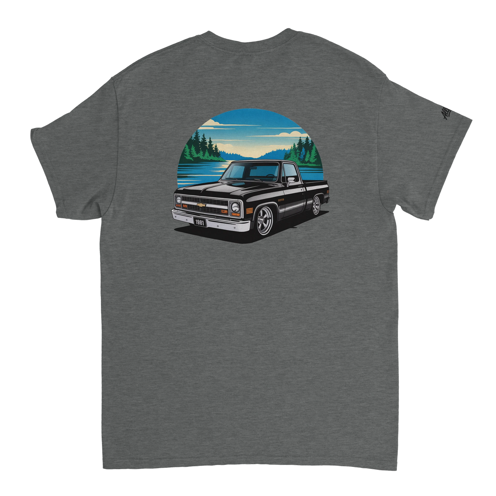 Chevy C10 Square Body T-Shirt detail - All Teez