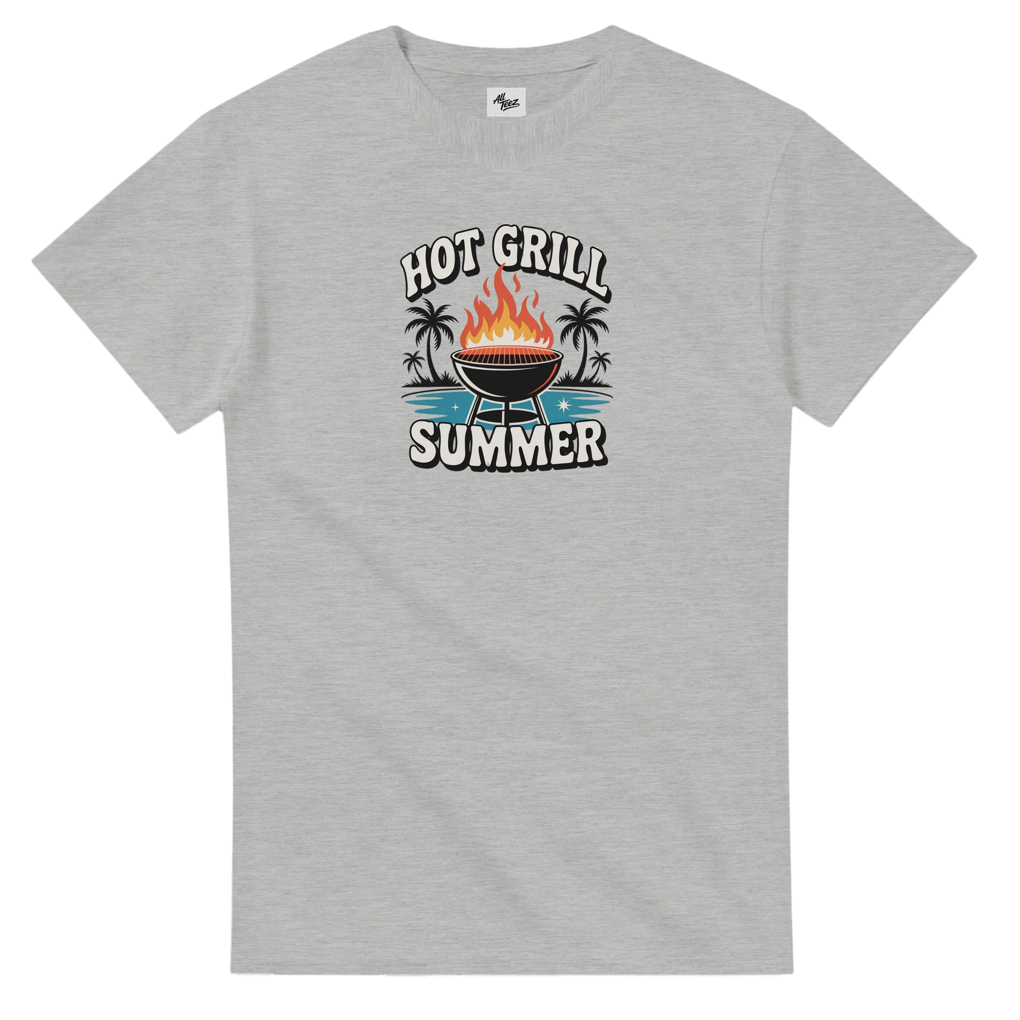 Grill Master Summer BBQ T-Shirt size guide - All Teez