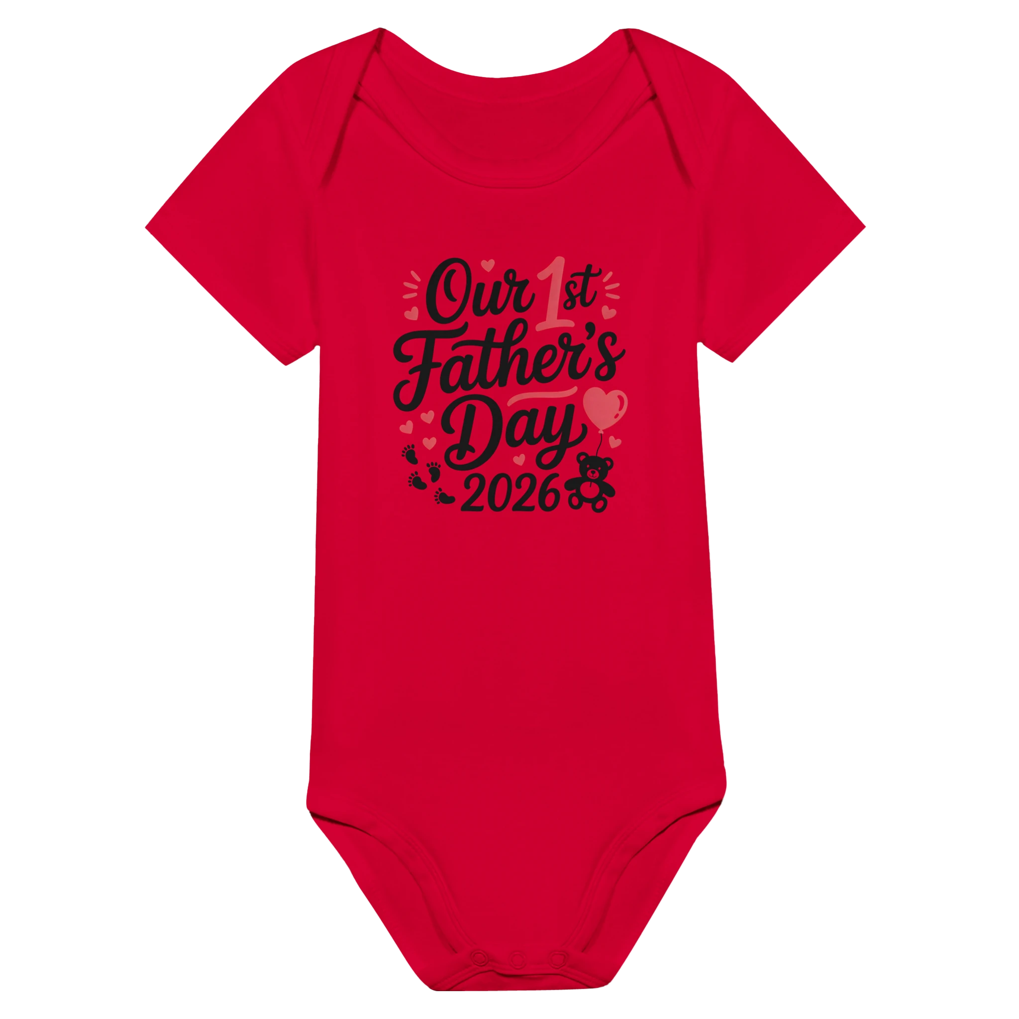 First Fathers Day Baby Onesie back view - All Teez