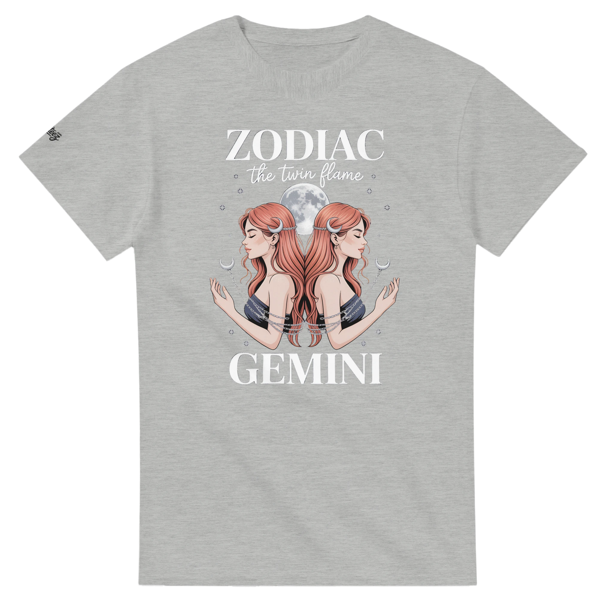 Gemini Astrology T-Shirt flat lay - All Teez