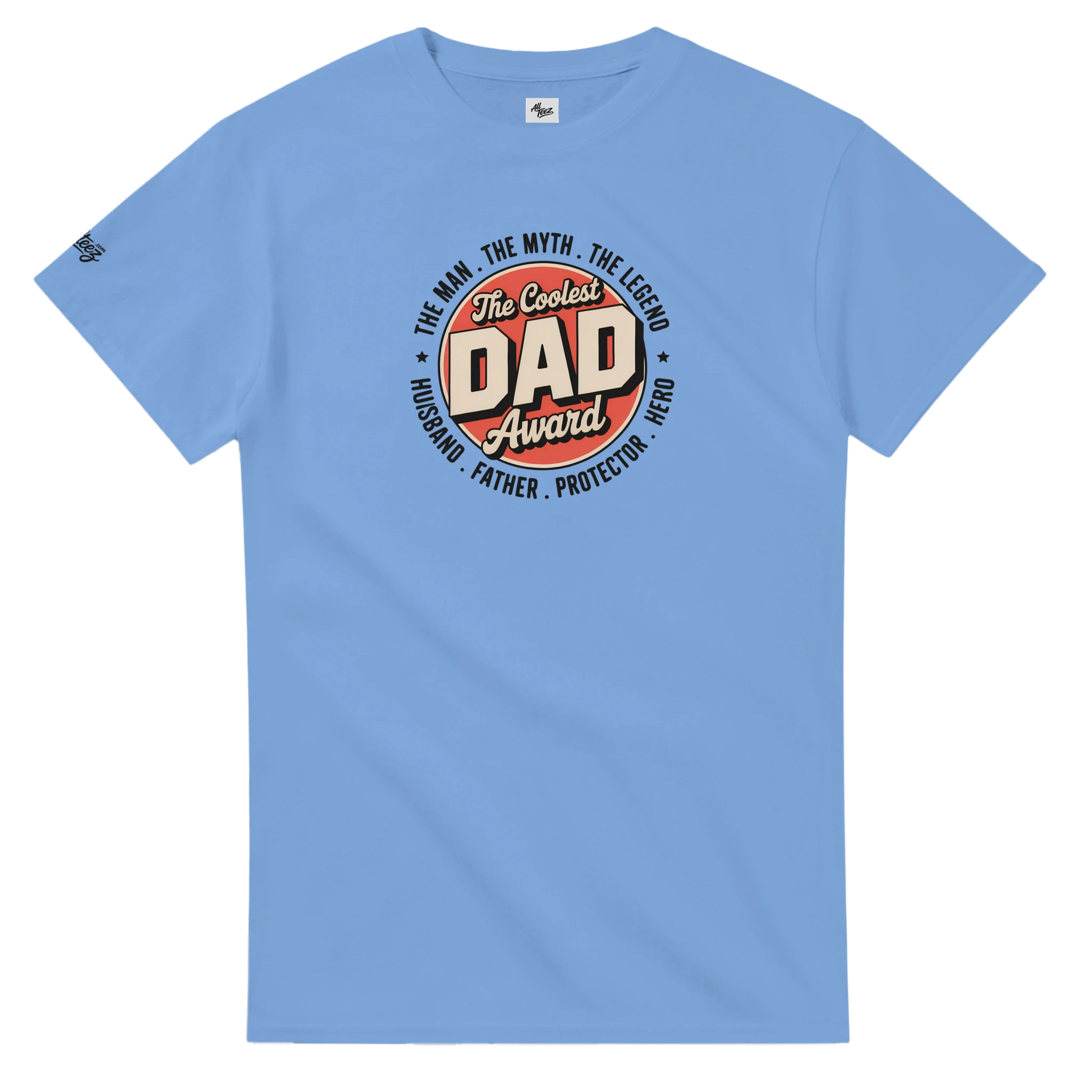 Coolest Dad Award T-Shirt flat lay - All Teez