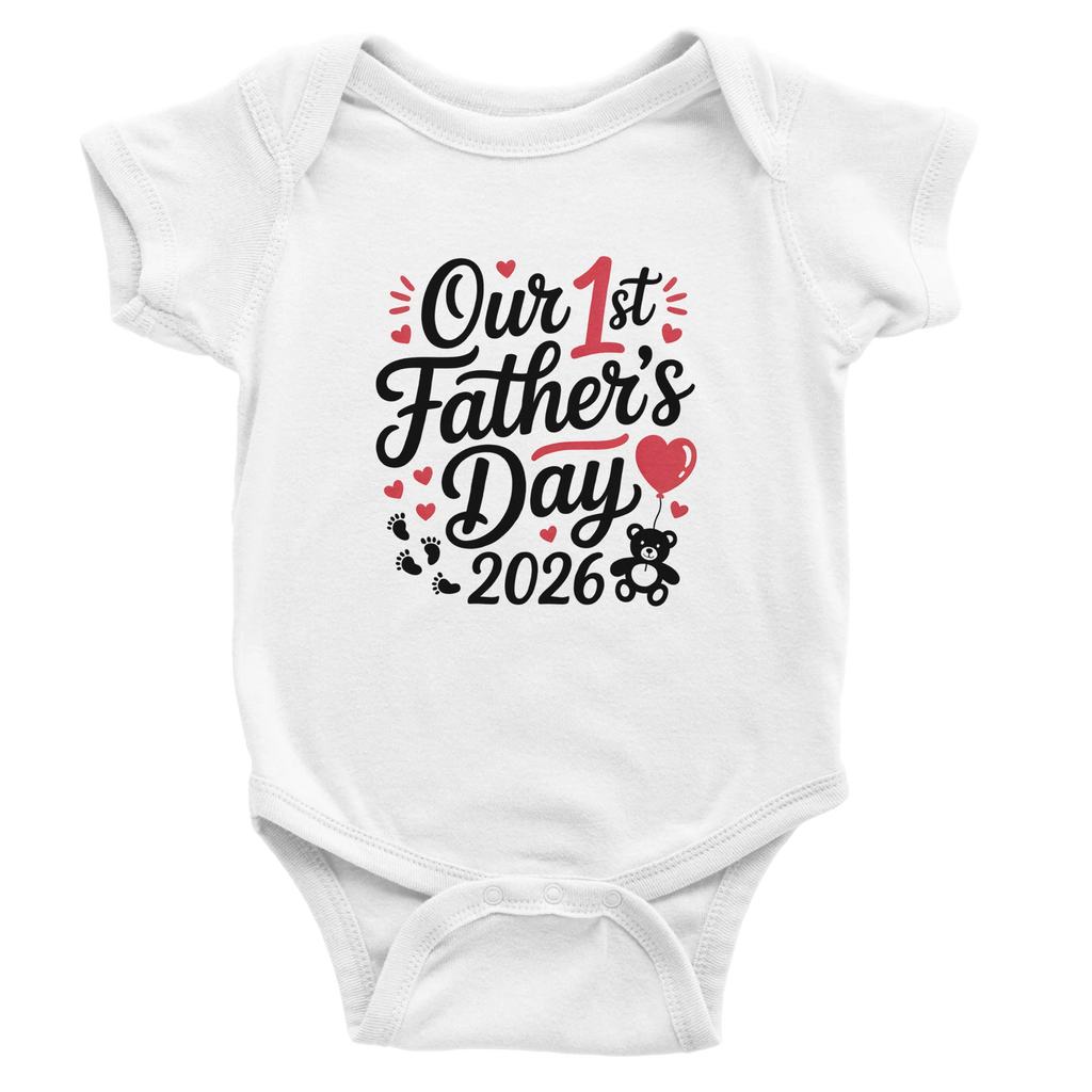 First Fathers Day Baby Onesie mockup view - All Teez