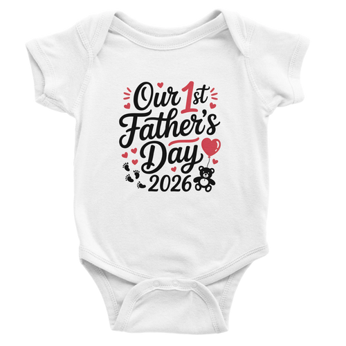 First Fathers Day Baby Onesie mockup view - All Teez