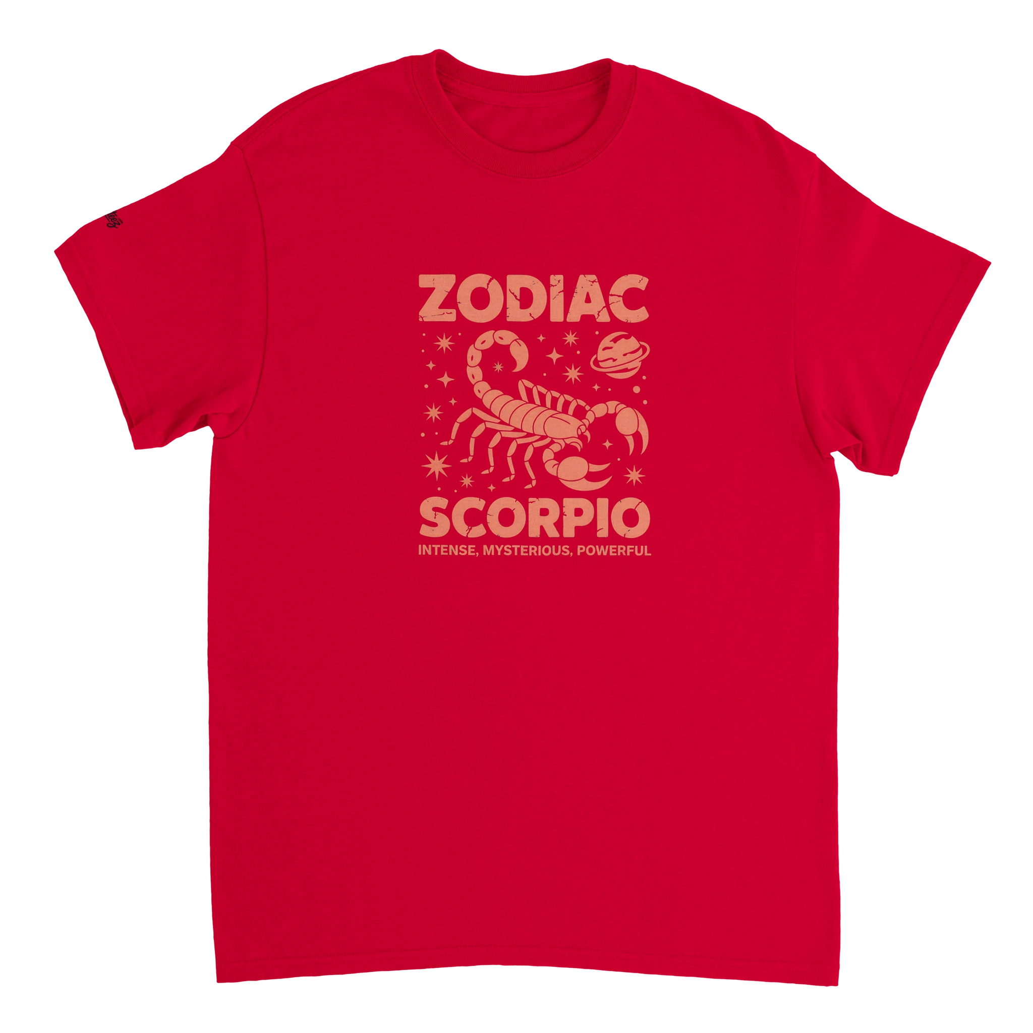 Scorpio Zodiac T-Shirt flat lay - All Teez