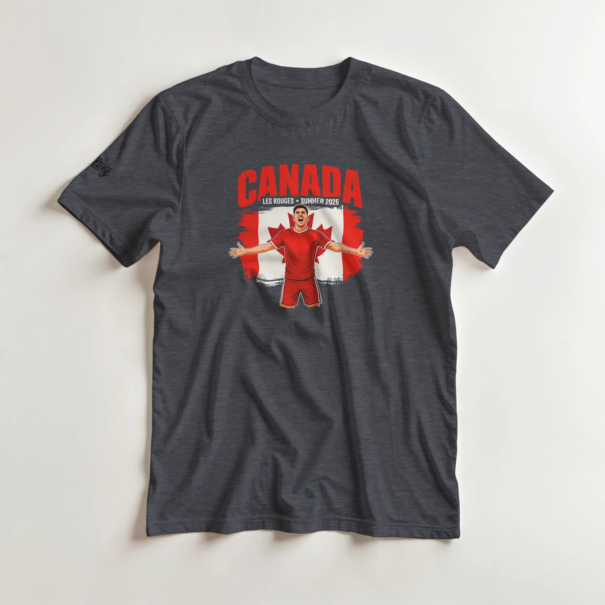 Canada soccer The Reds vintage graphic tee - red and white maple leaf Summer 2026 design