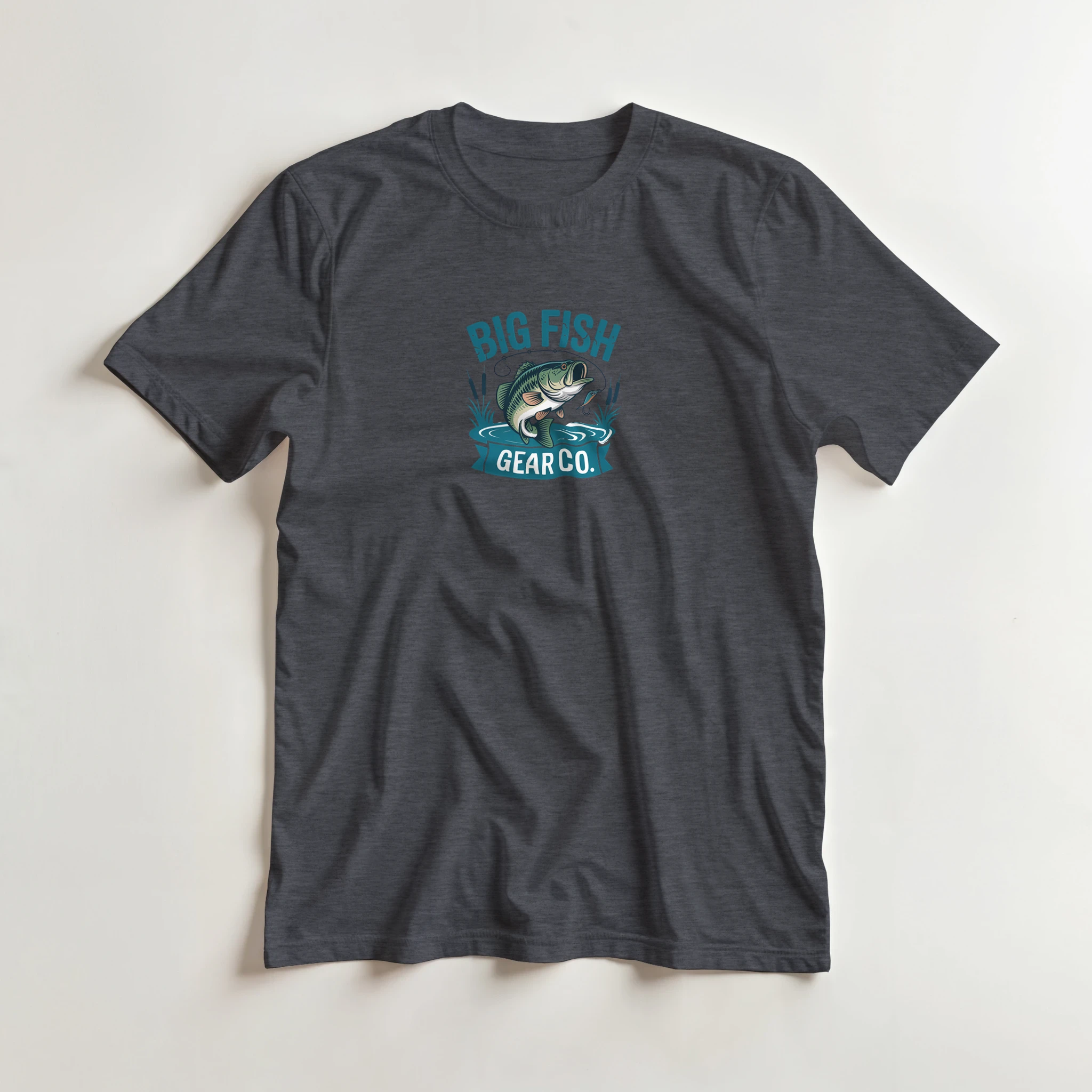 Outdoor Fisherman T-Shirt flat lay - All Teez