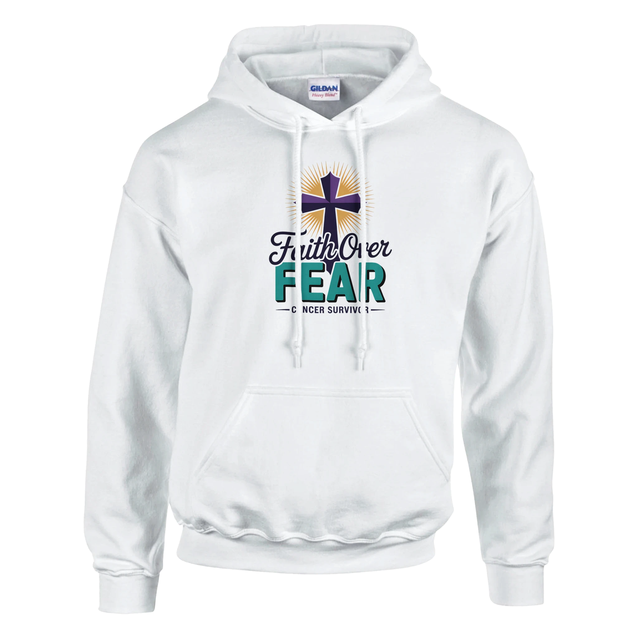 Cancer Survivor Fight Everyday Inspirational Heavy Blend Hoodie - All Teez