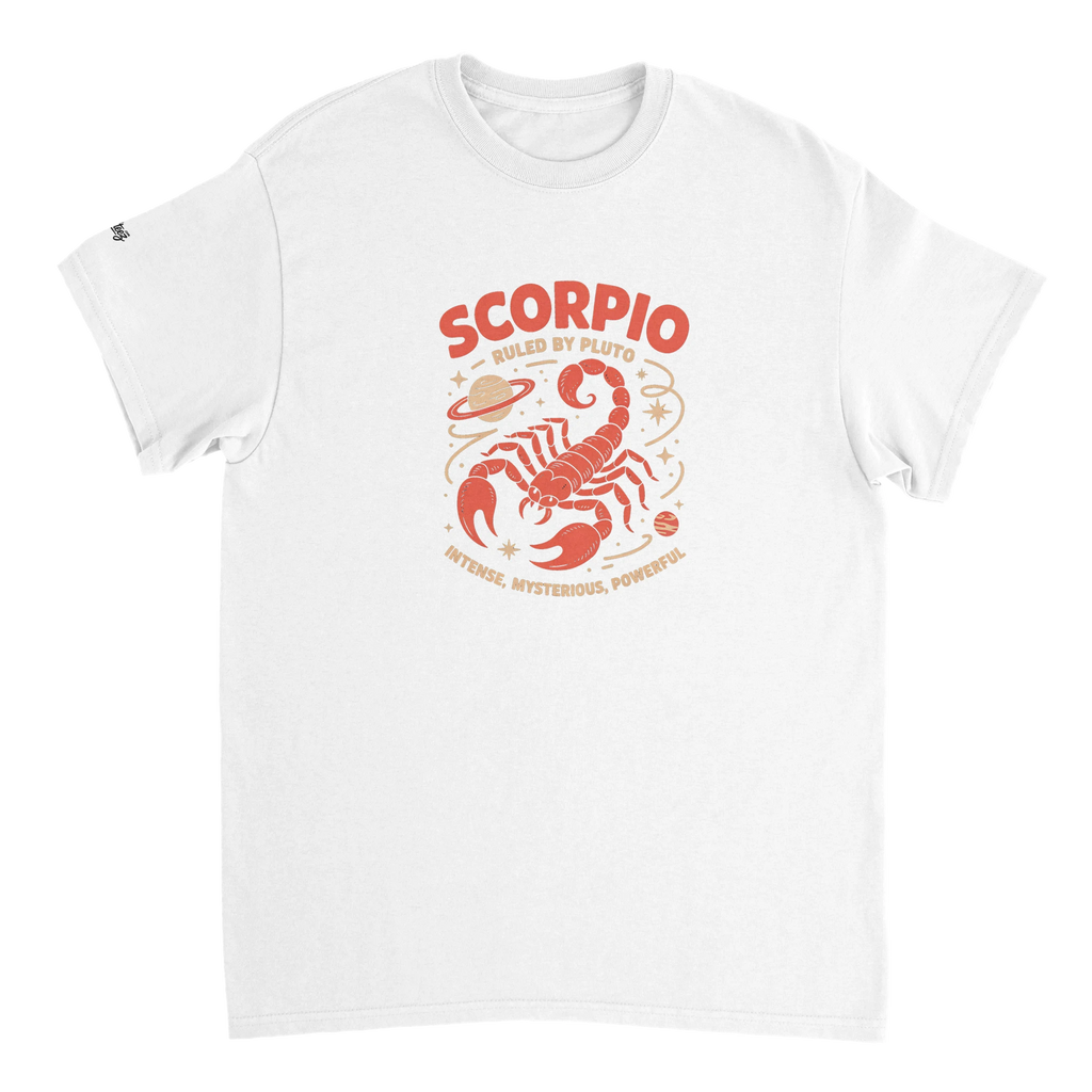 Scorpio Zodiac Heavyweight Cotton Astrology Graphic T-Shirt - All Teez
