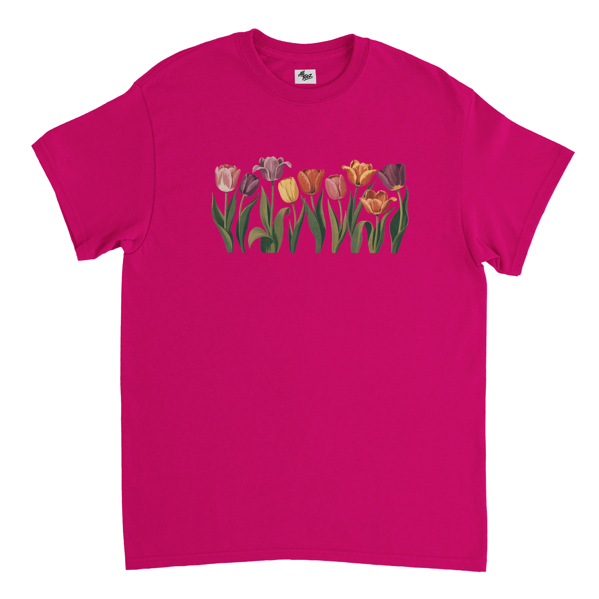 Tulip Garden T-Shirt back view - All Teez