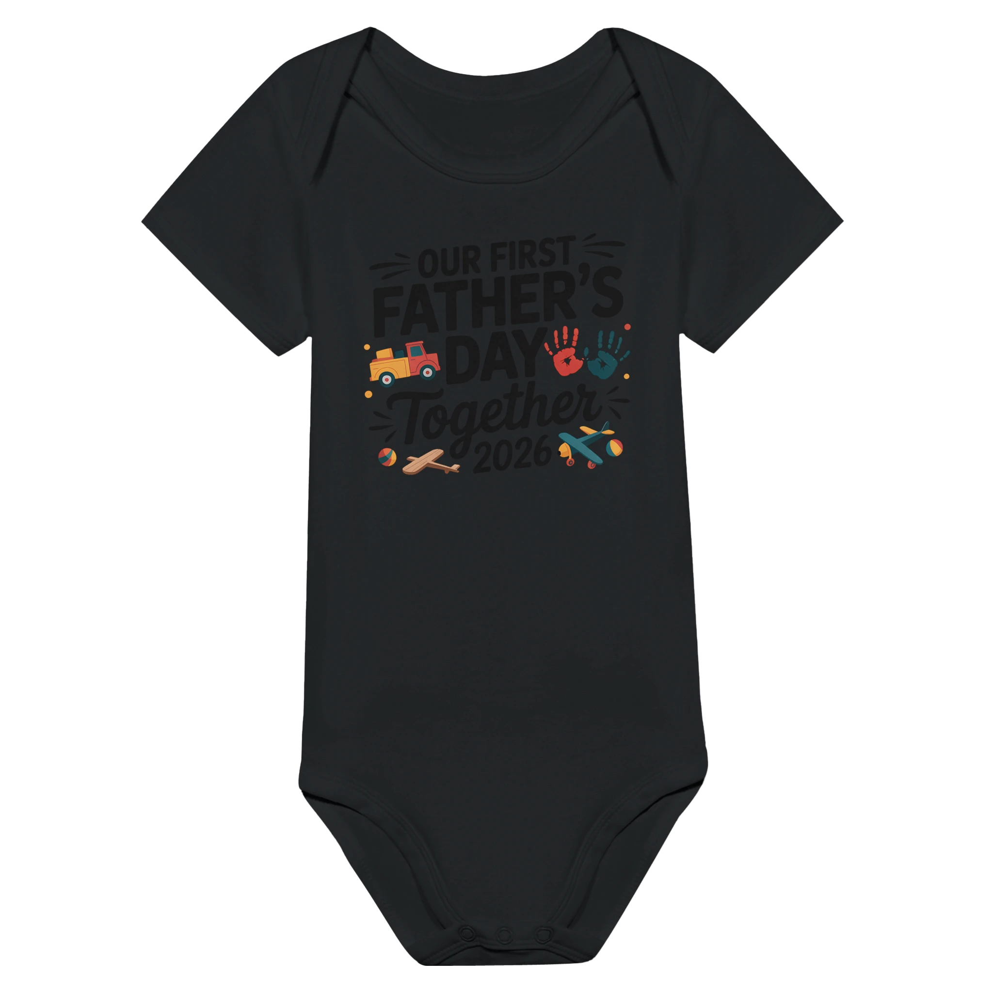 Baby Boy and Me First Fathers Day Onesie detail - All Teez