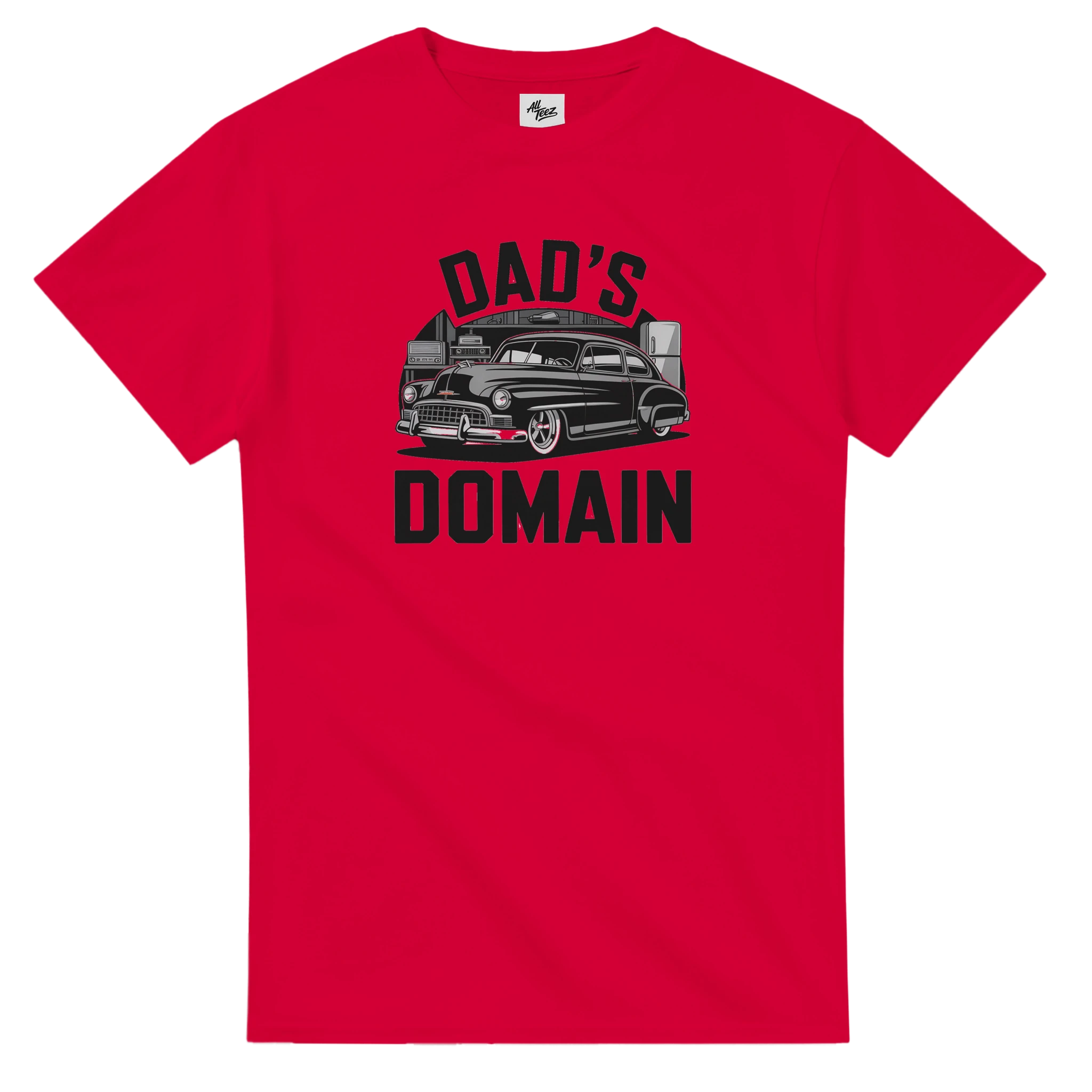Dads Garage Car Repair T-Shirt back view - All Teez