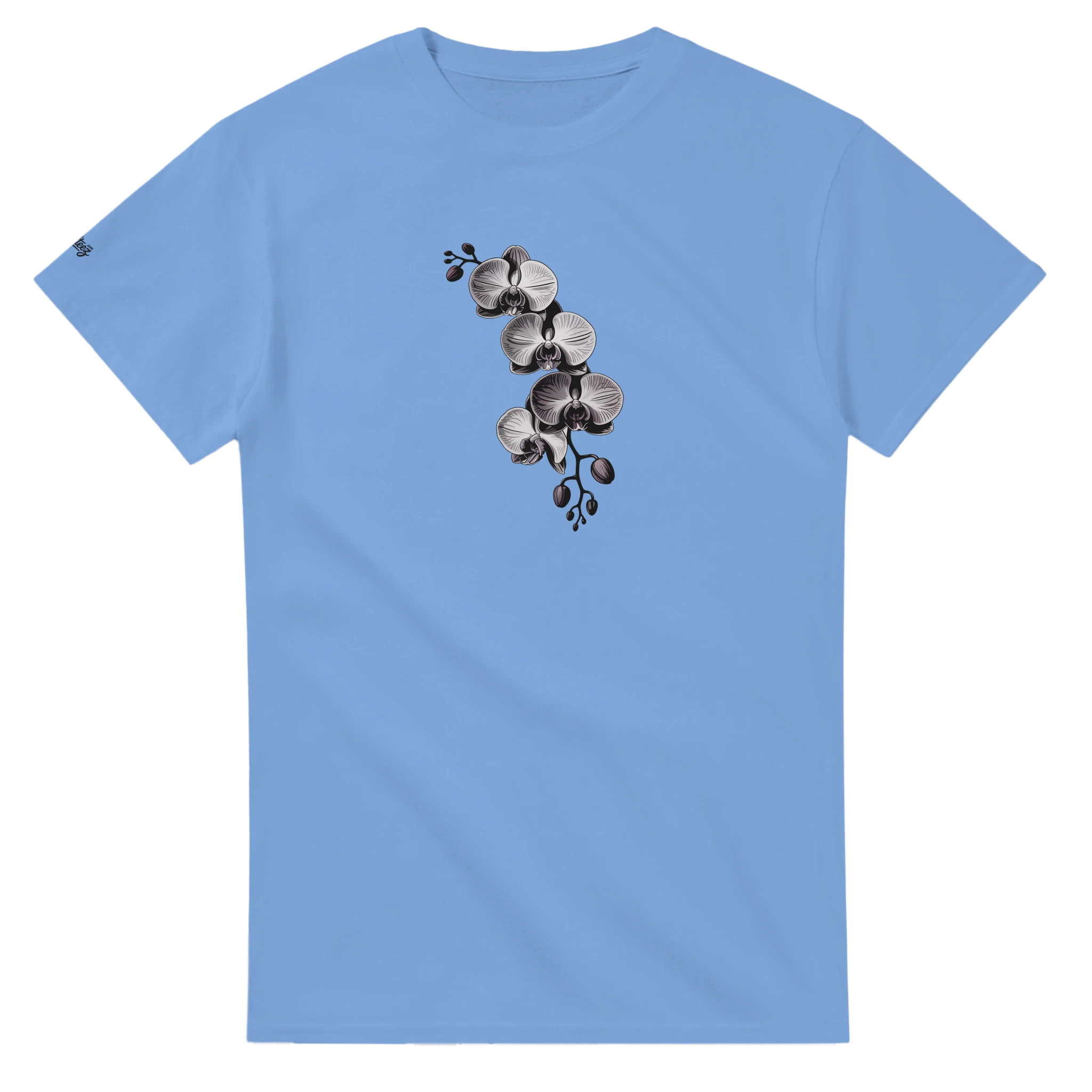Orchid Floral Print T-Shirt back view - All Teez