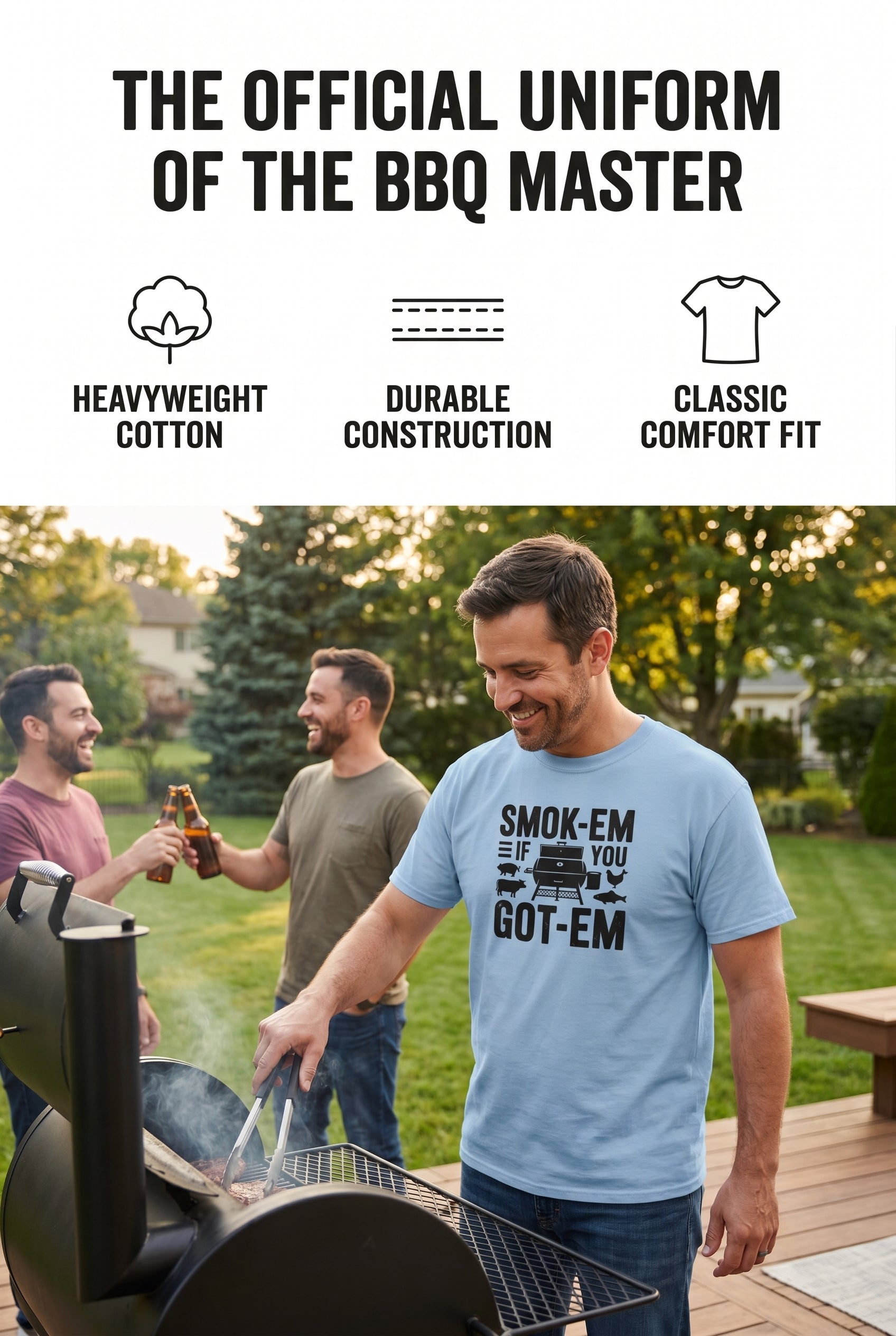 BBQ Master Family Pro T-Shirt lifestyle photo - All Teez