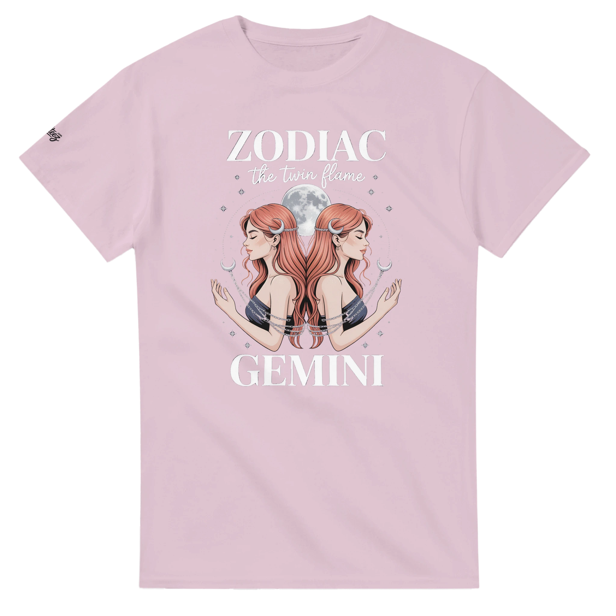 Gemini Astrology Graphic Heavyweight Cotton Zodiac T-Shirt - All Teez