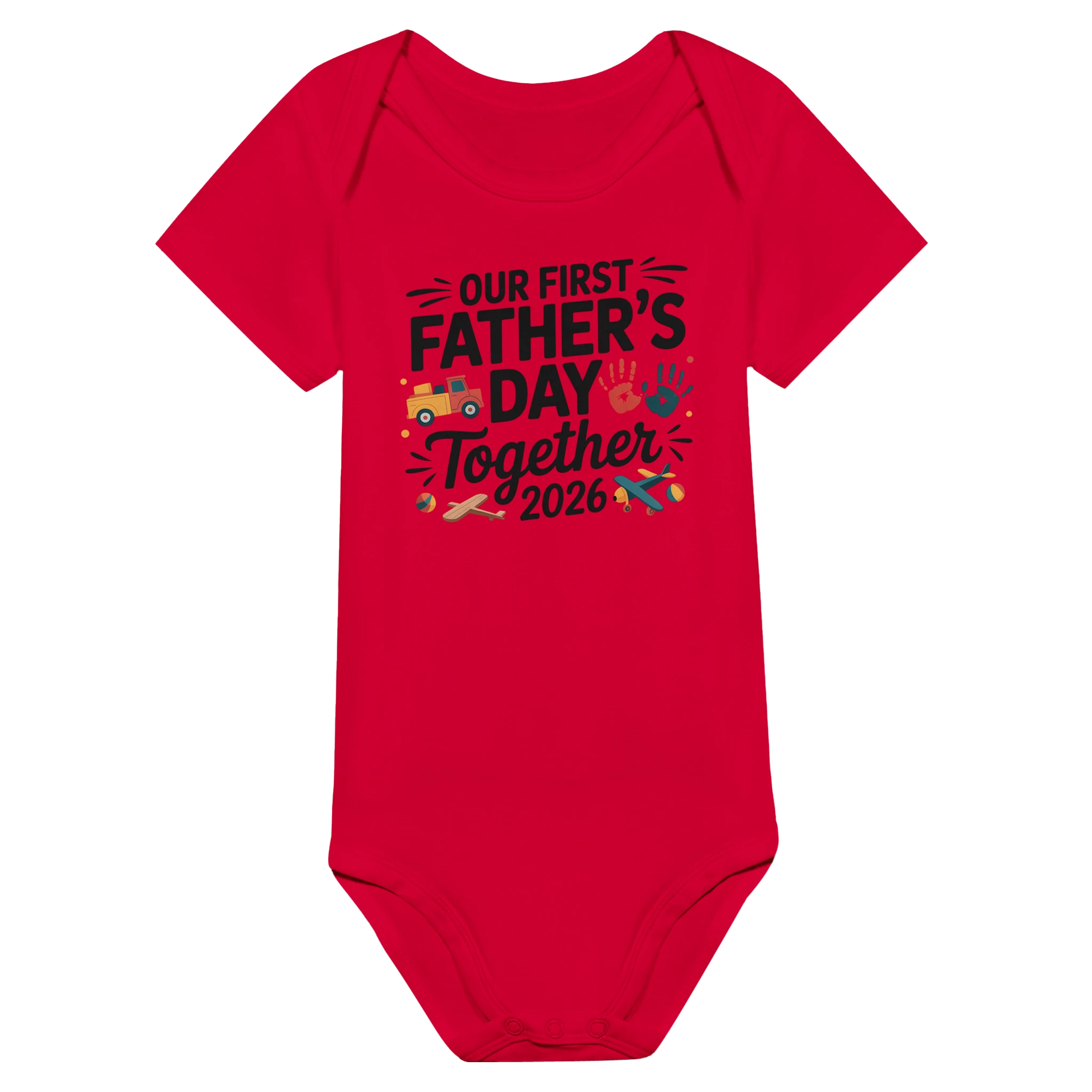 Baby Boy and Me First Fathers Day Onesie back view - All Teez