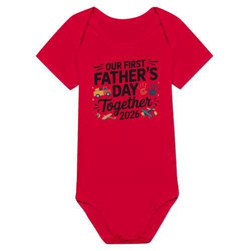 Baby Boy and Me First Fathers Day Onesie back view - All Teez