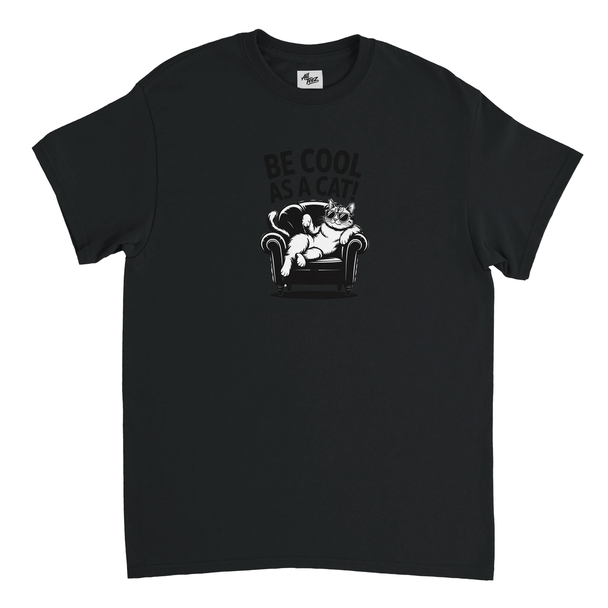 Calm Cool Collective Cat T-Shirt back view - All Teez