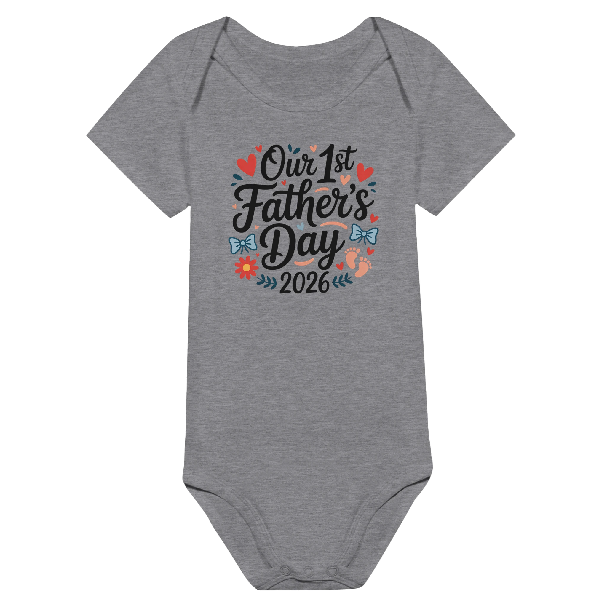 Baby Girl and Dad First Fathers Day Onesie size guide - All Teez