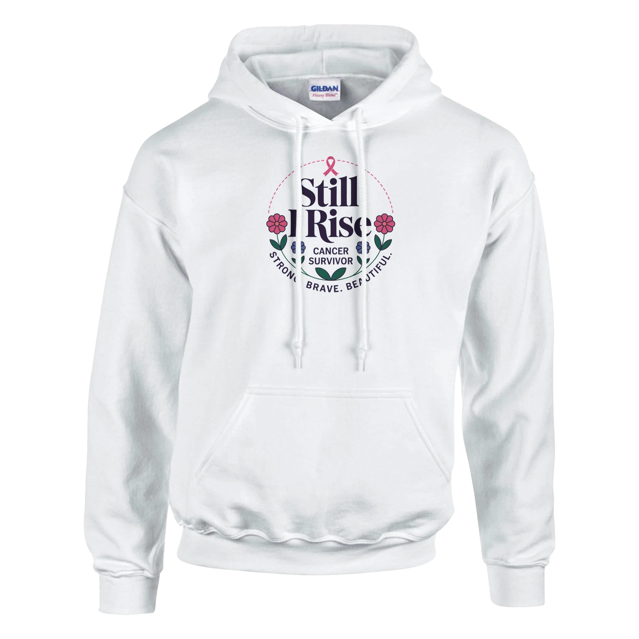 Cancer Survivor Heavy Blend Hooded Sweatshirt Strength Resilience - All Teez
