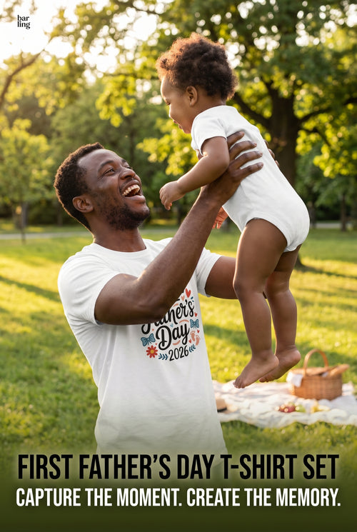 Baby Girl and Dad First Fathers Day T-Shirt lifestyle - All Teez