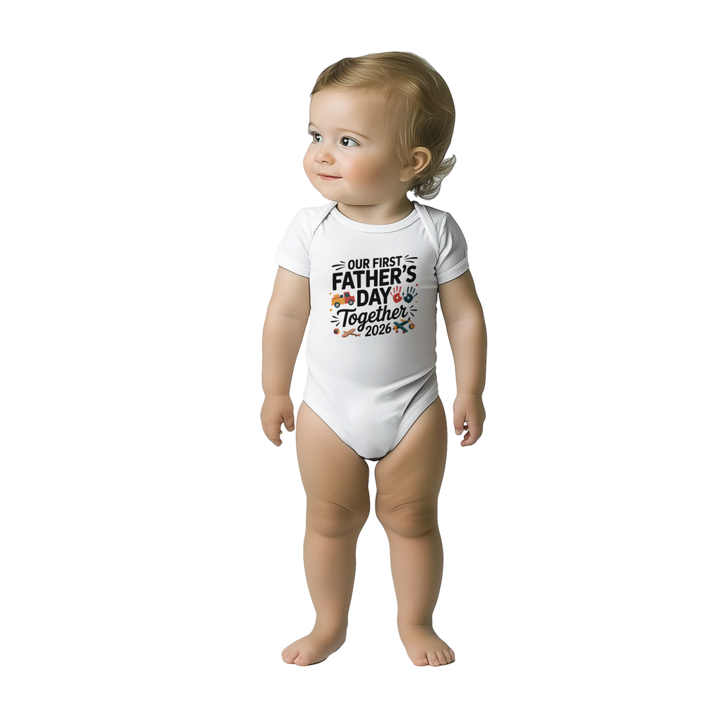 Baby Boy and Me First Fathers Day Onesie size guide - All Teez