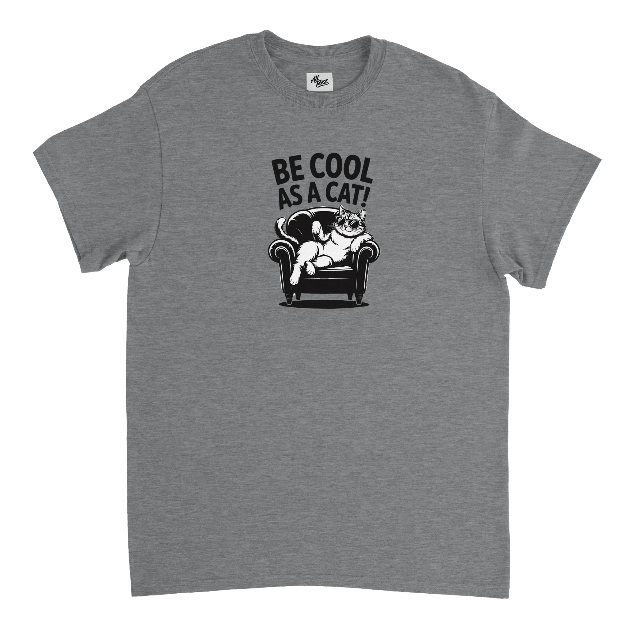 Calm Cool Collective Cat T-Shirt print close-up - All Teez
