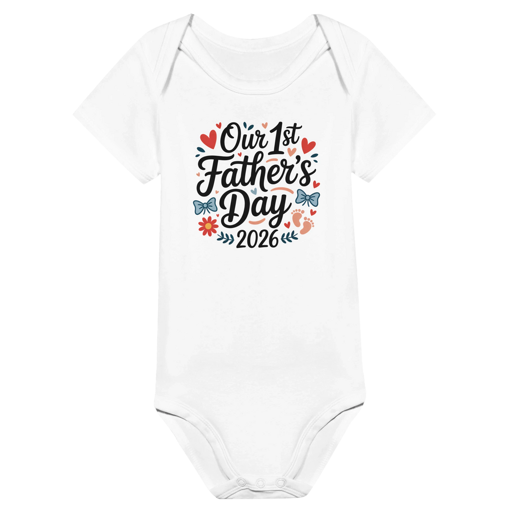 Baby Girl and Dads First Fathers Day Onesie Proud Father - All Teez