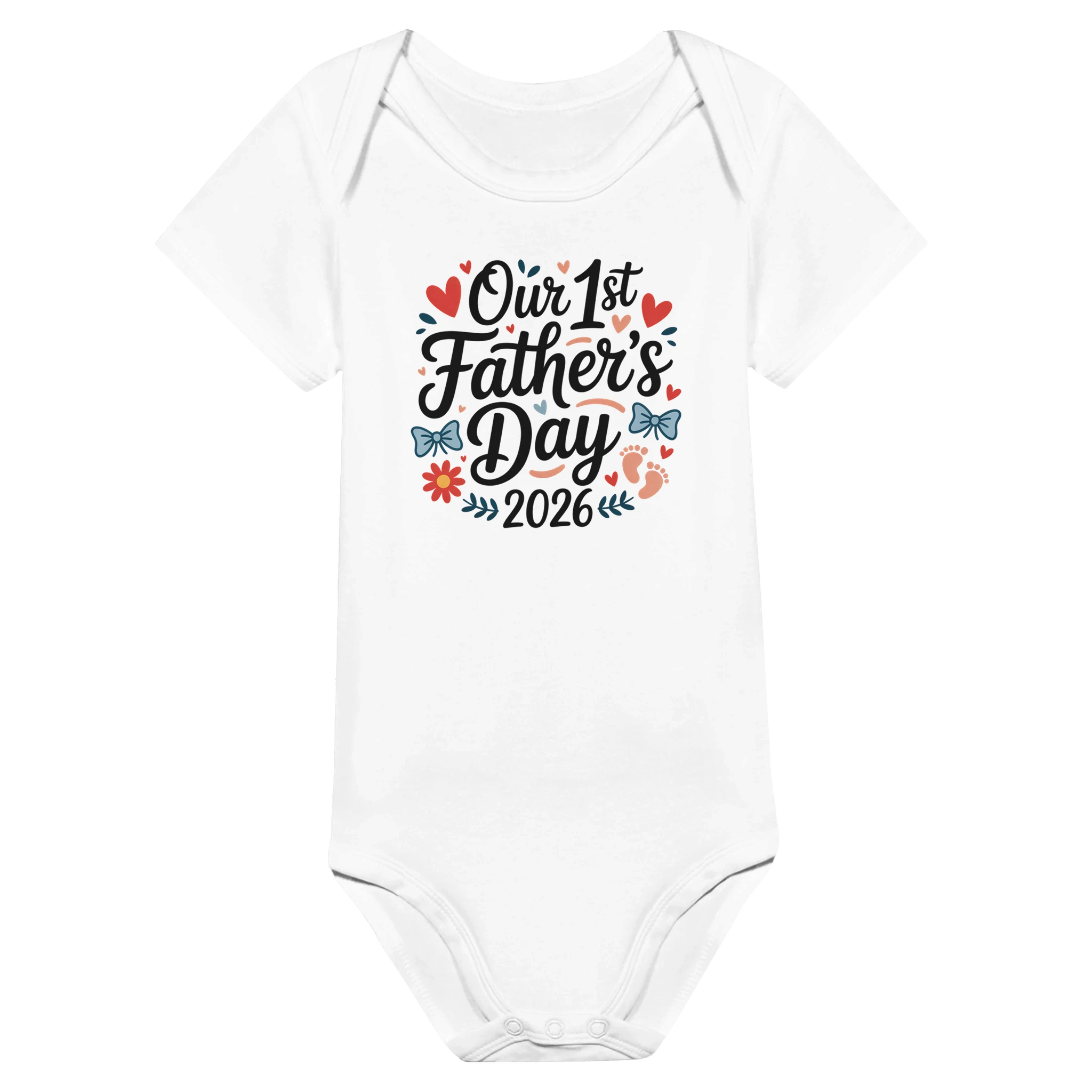 Baby Girl and Dads First Fathers Day Onesie Proud Father - All Teez